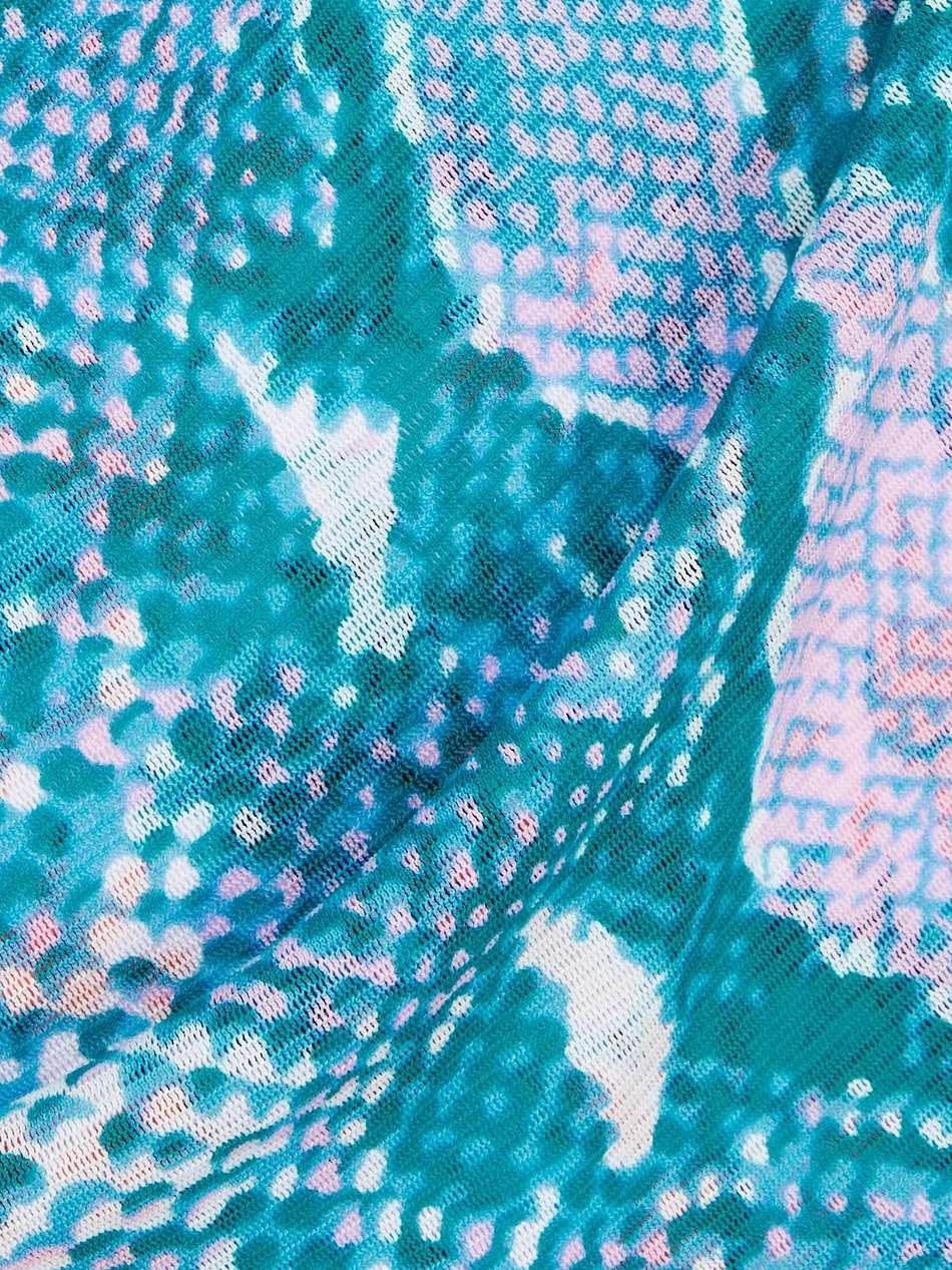 ali reversible printed stretch-mesh top
