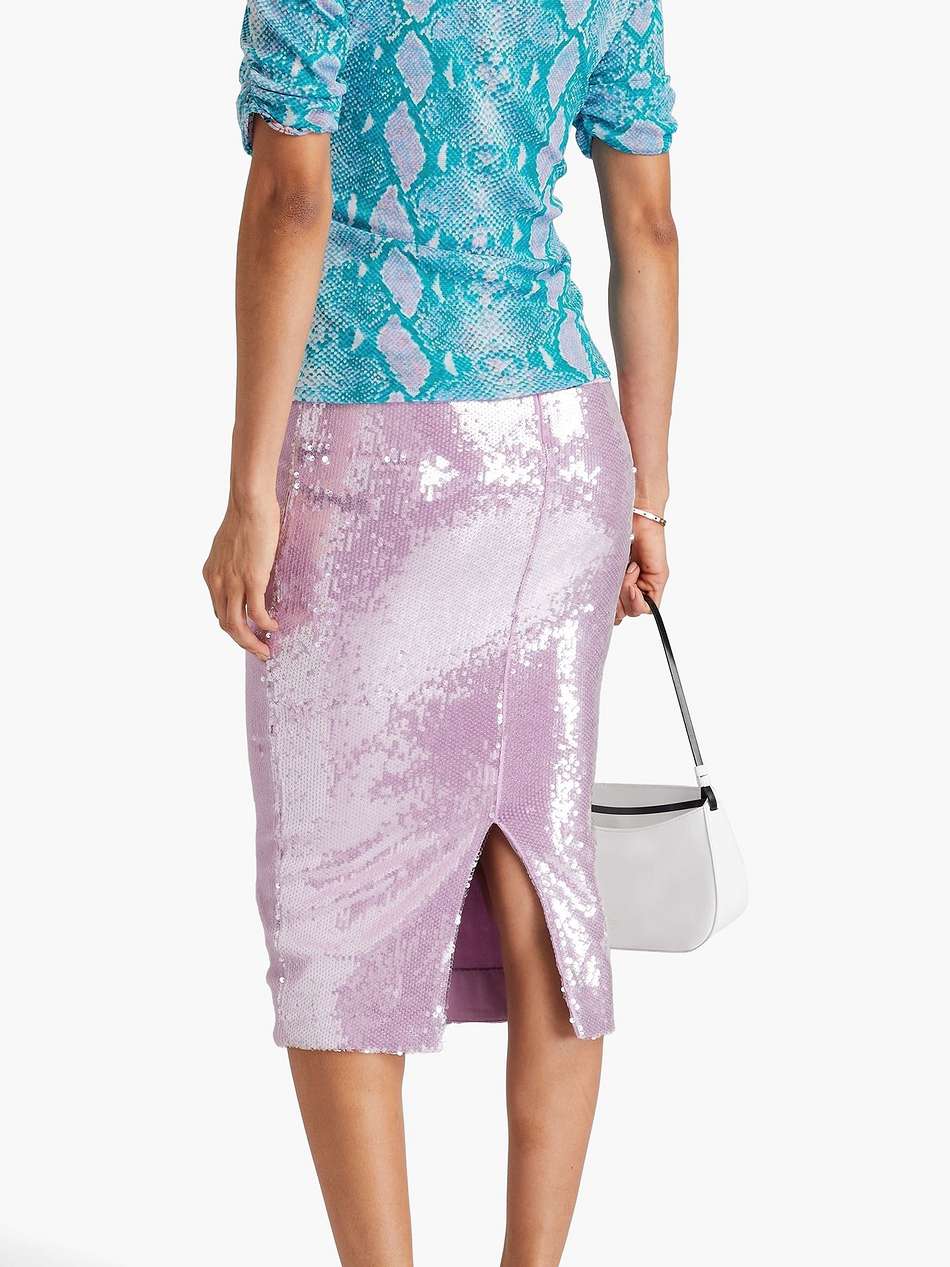 ali reversible printed stretch-mesh top
