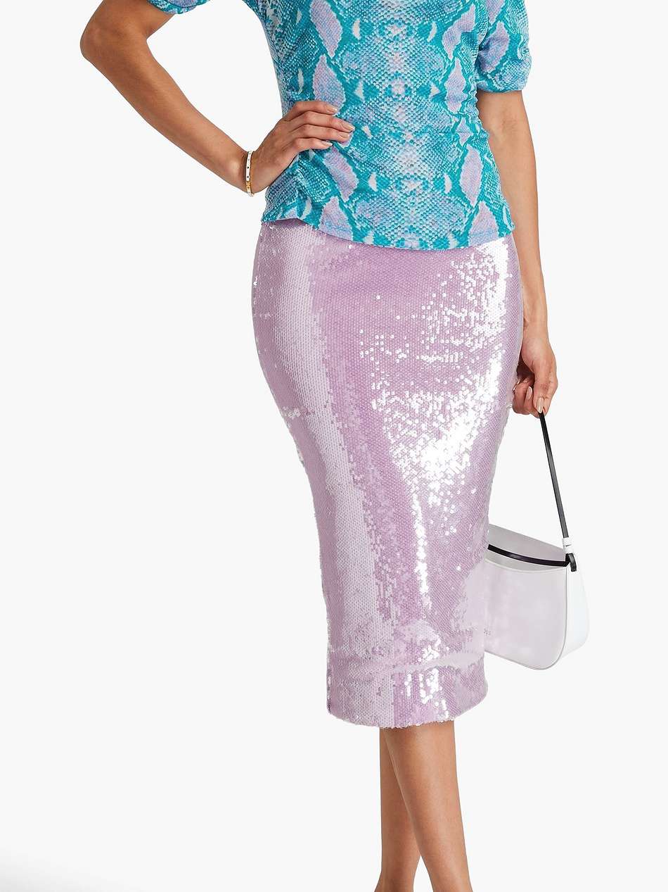 ali reversible printed stretch-mesh top