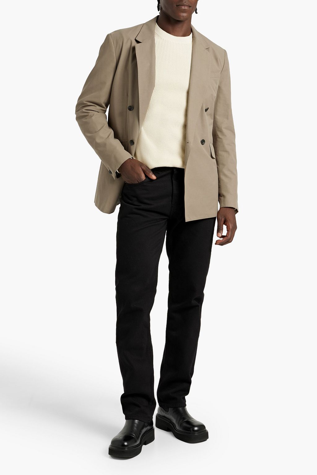 RAG & BONE بليزر من مزيج من القطن بصفين من الأزرار
