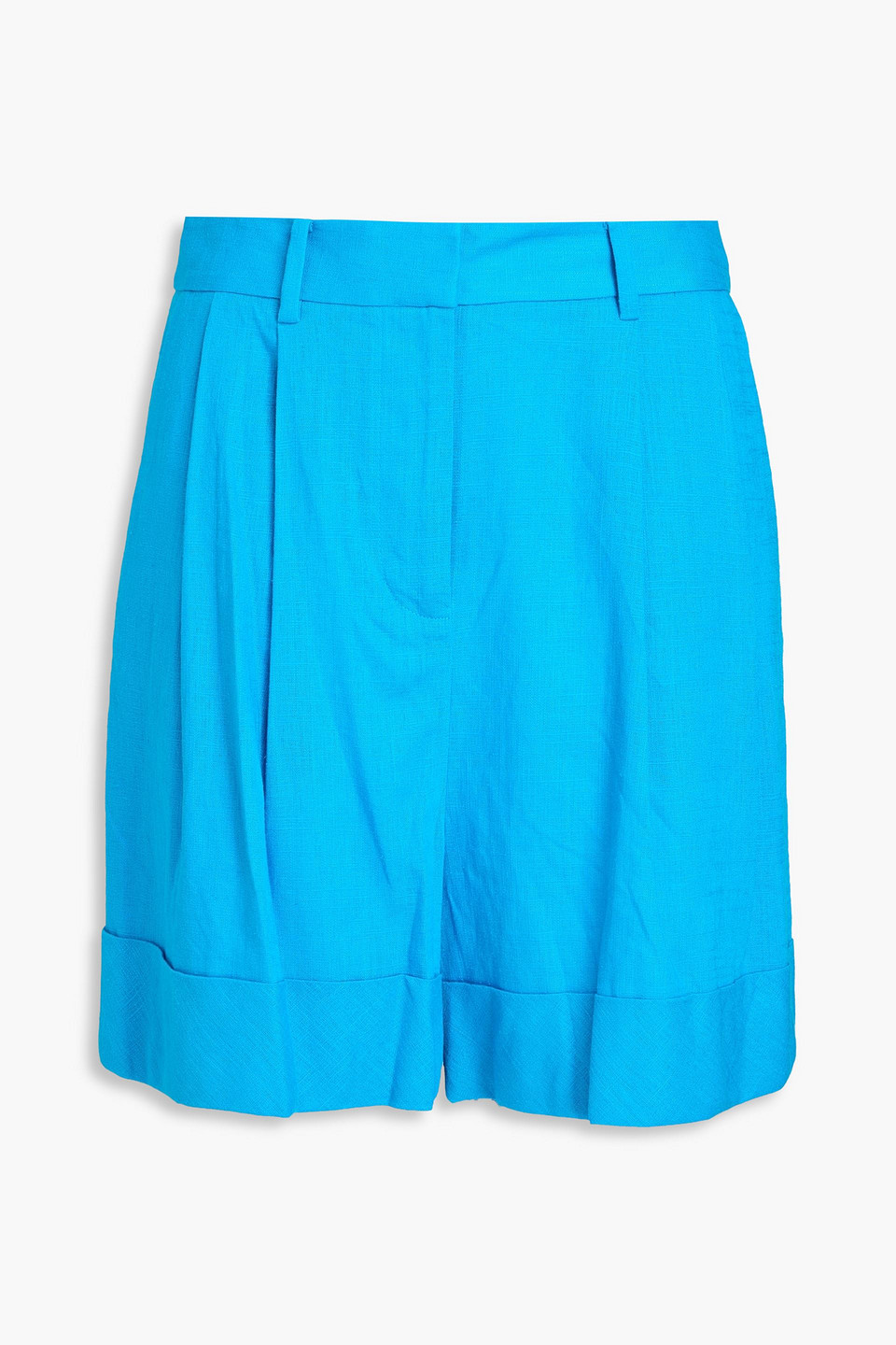Shiana slub woven pleated shorts