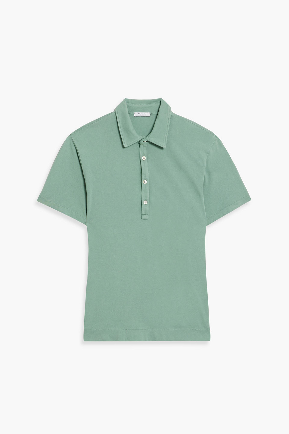 Cotton-blend piqué polo shirt