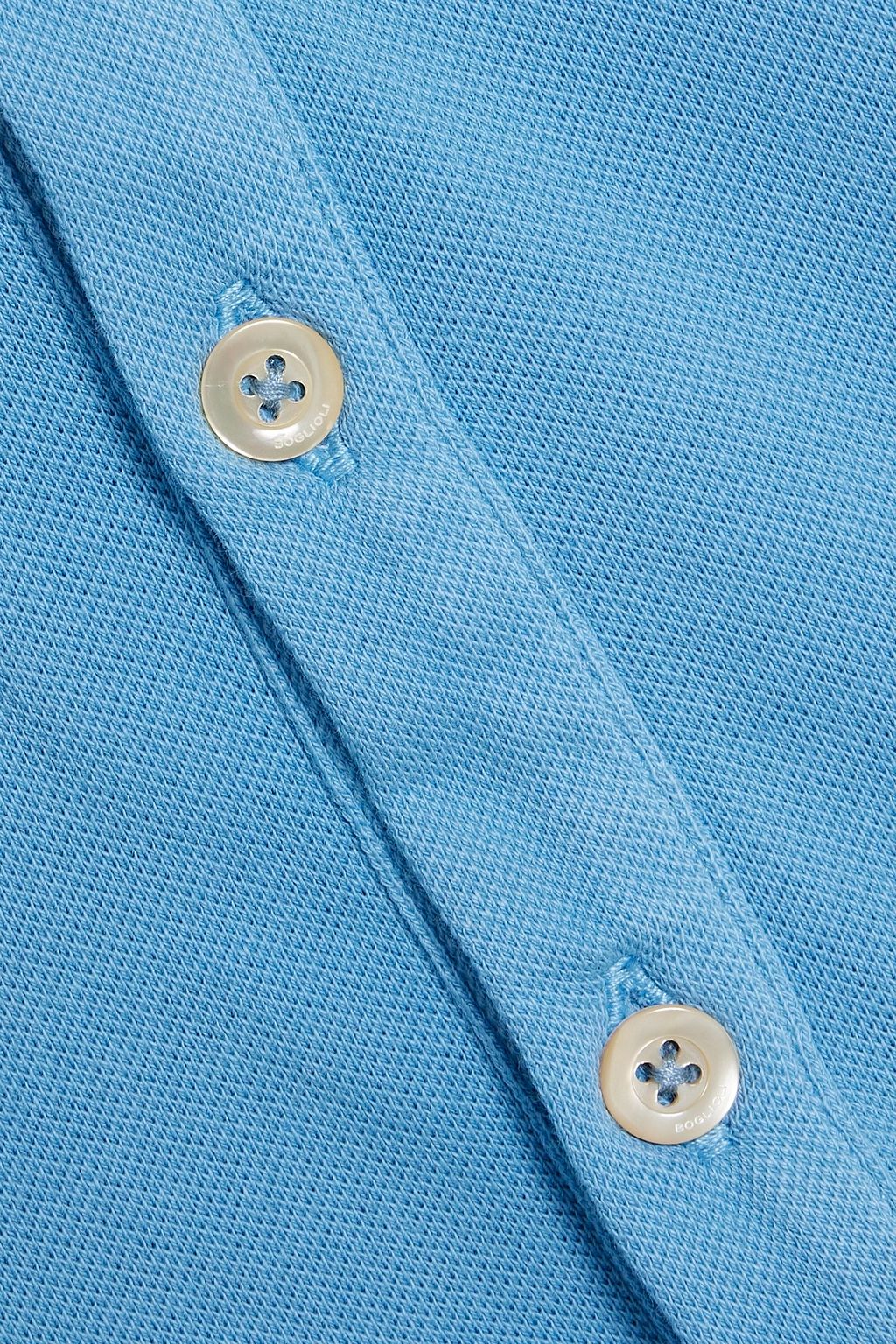 BOGLIOLI Cotton-blend piqué polo shirt