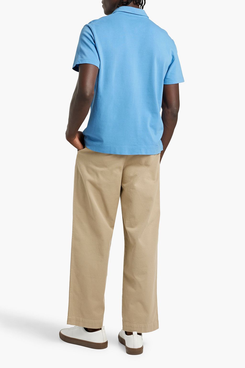BOGLIOLI Cotton-blend piqué polo shirt