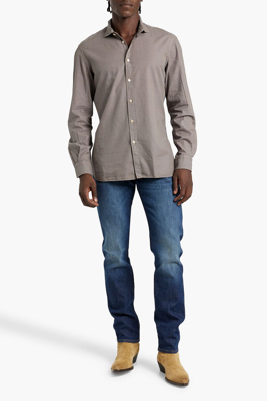 BOGLIOLI Houndstooth cotton shirt