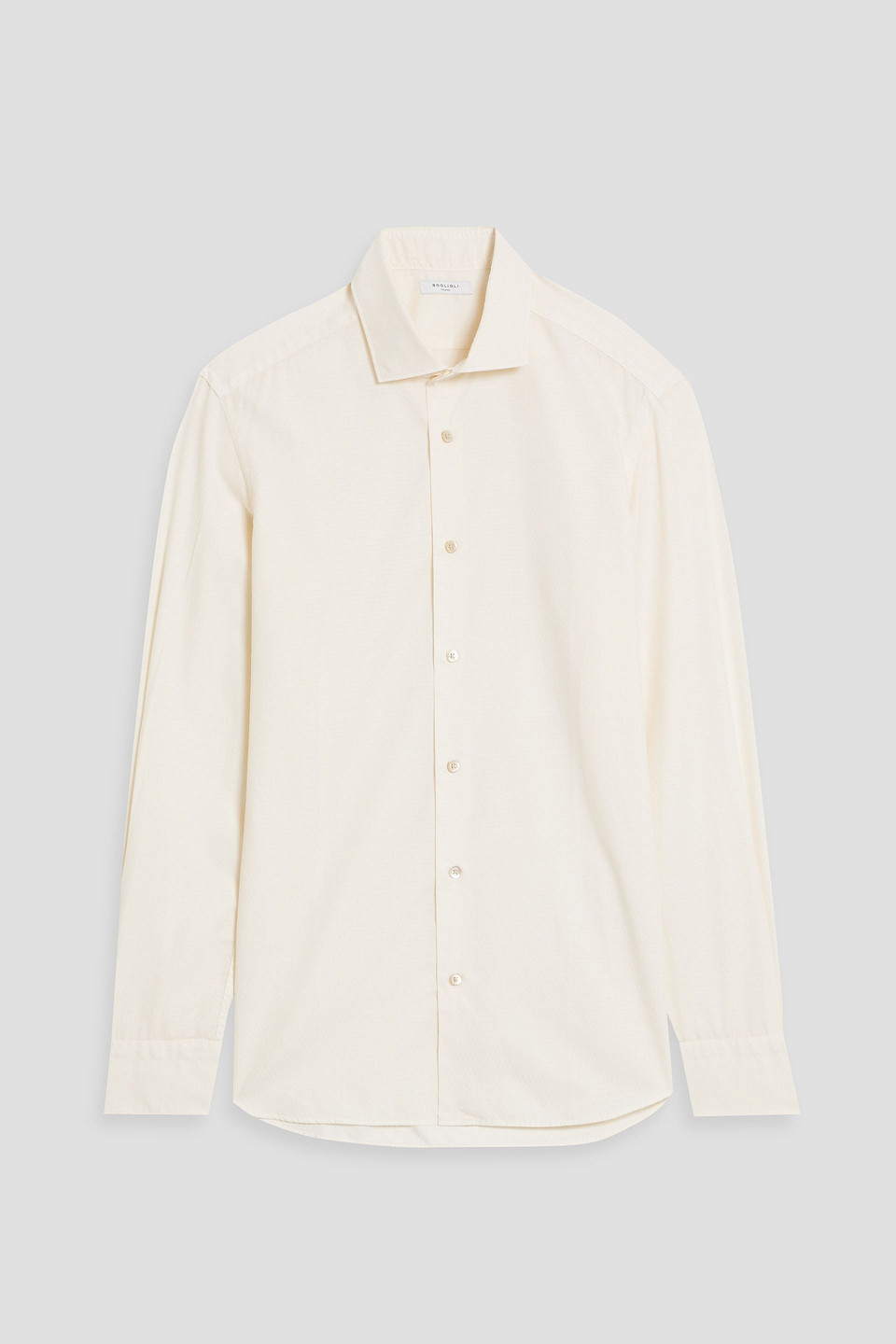 Boglioli Cotton-jacquard Shirt In Cream