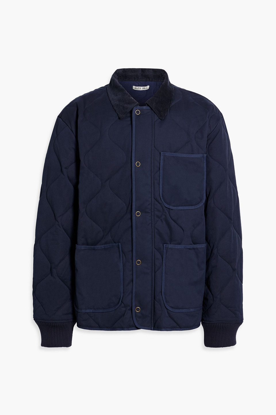 Alex Mill Quilted Cotton-blend Jacket In Brown