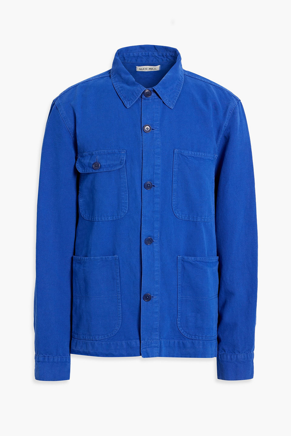 Alex Mill Cotton And Linen-blend Jacket In Bright Blue