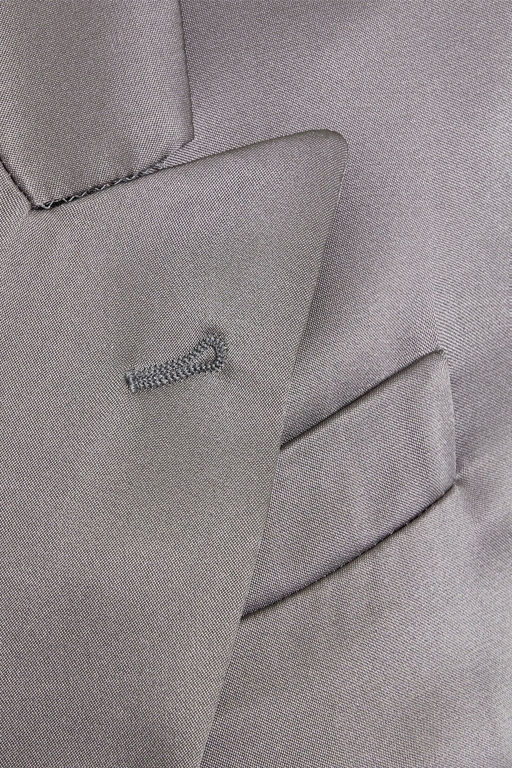 BRUNELLO CUCINELLI Double-breasted silk-satin blazer