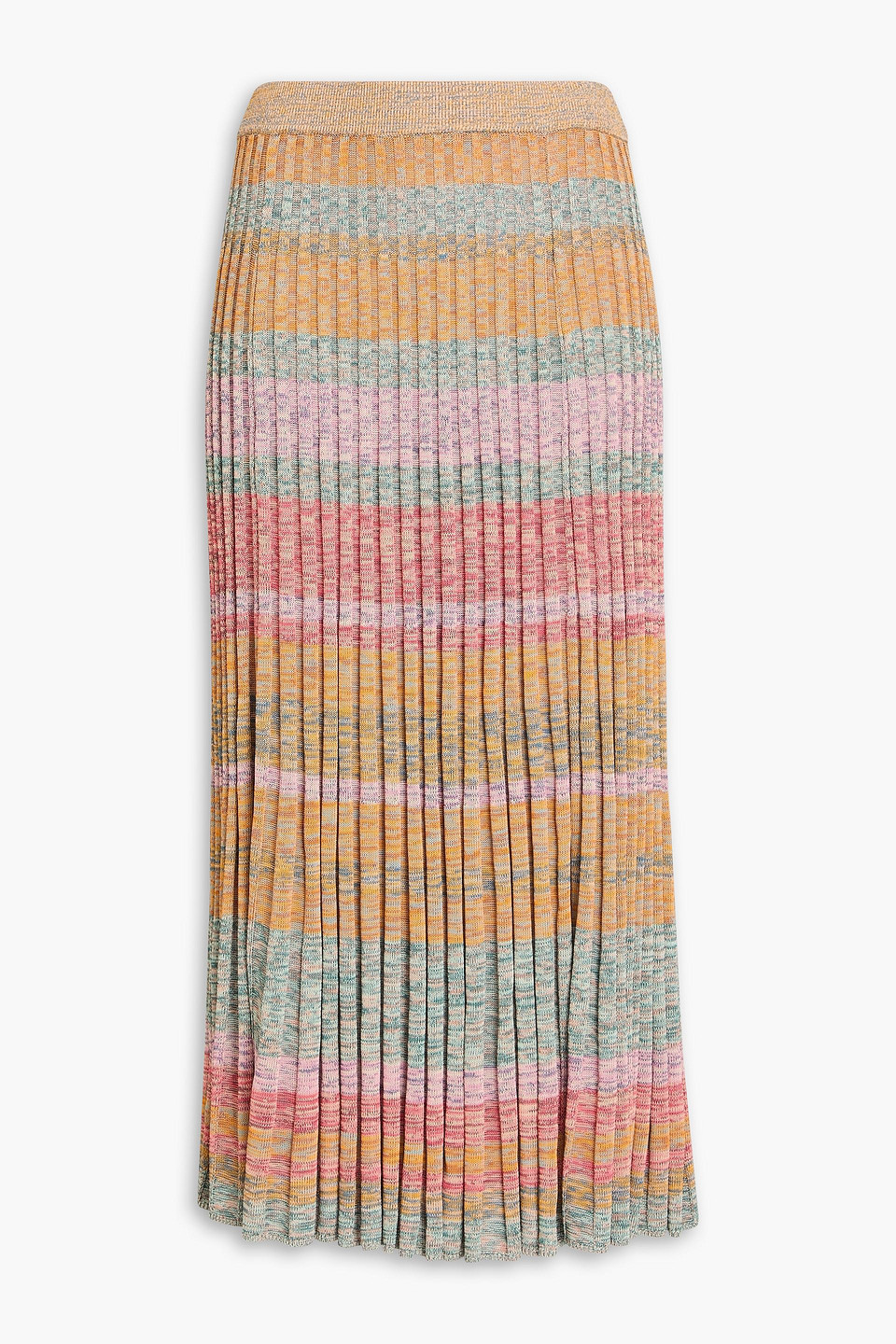 Zimmermann - Marled ribbed-knit midi skirt - Multicolor - 0