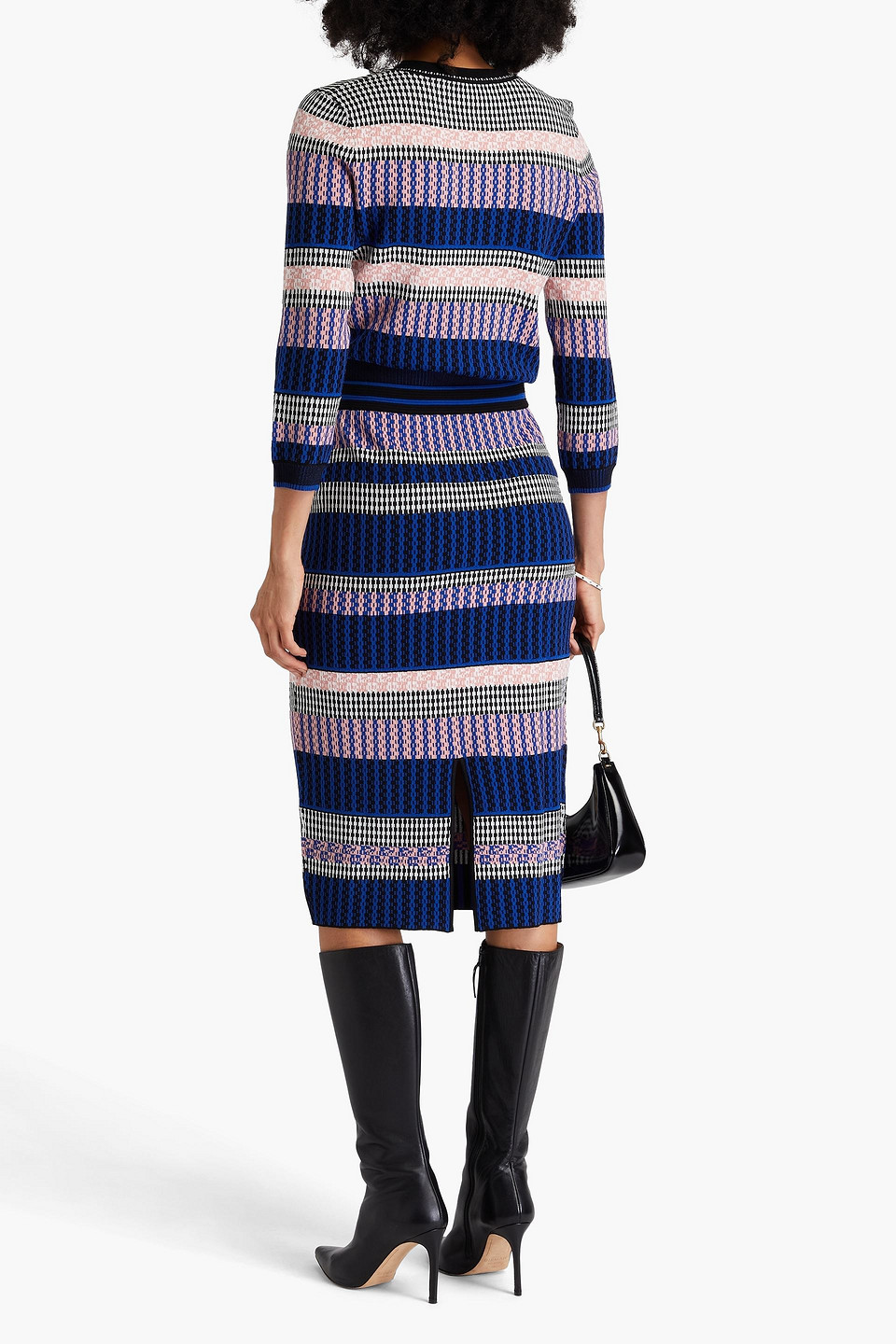 DIANE VON FURSTENBERG BERNARDA JACQUARD-KNIT MIDI SKIRT