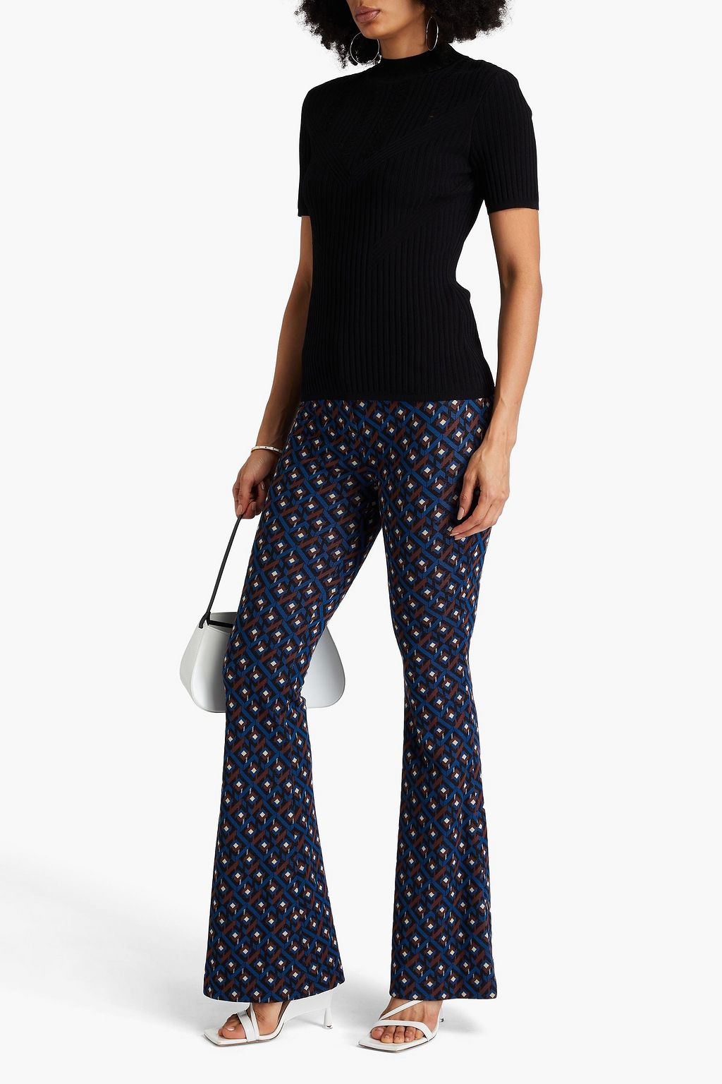 DIANE VON FURSTENBERG بلوزة Omisa محبوكة ومضلّعة