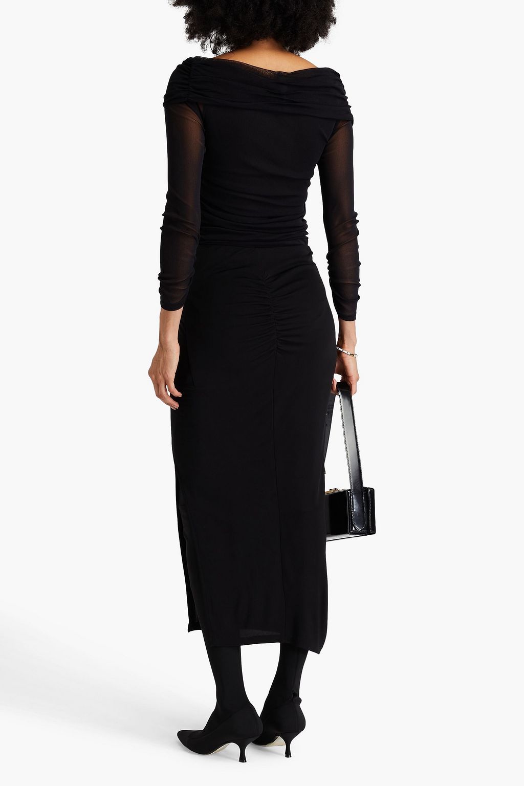 DIANE VON FURSTENBERG تنورة Archer متوسطة الطول بتصميم ملفوف من الجيرسي
