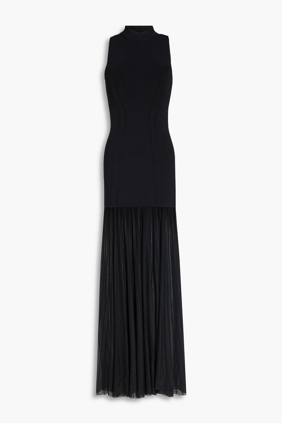 Nicholas Pearle Pointelle-knit Maxi Dress In Black