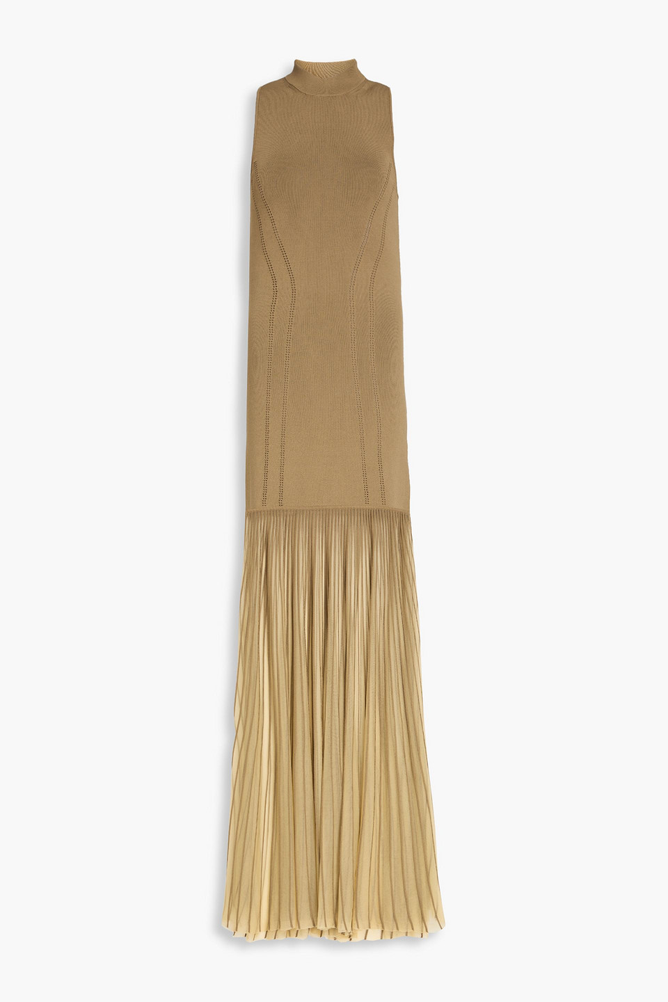 Nicholas Pearle Pointelle-knit Maxi Dress In Army Green