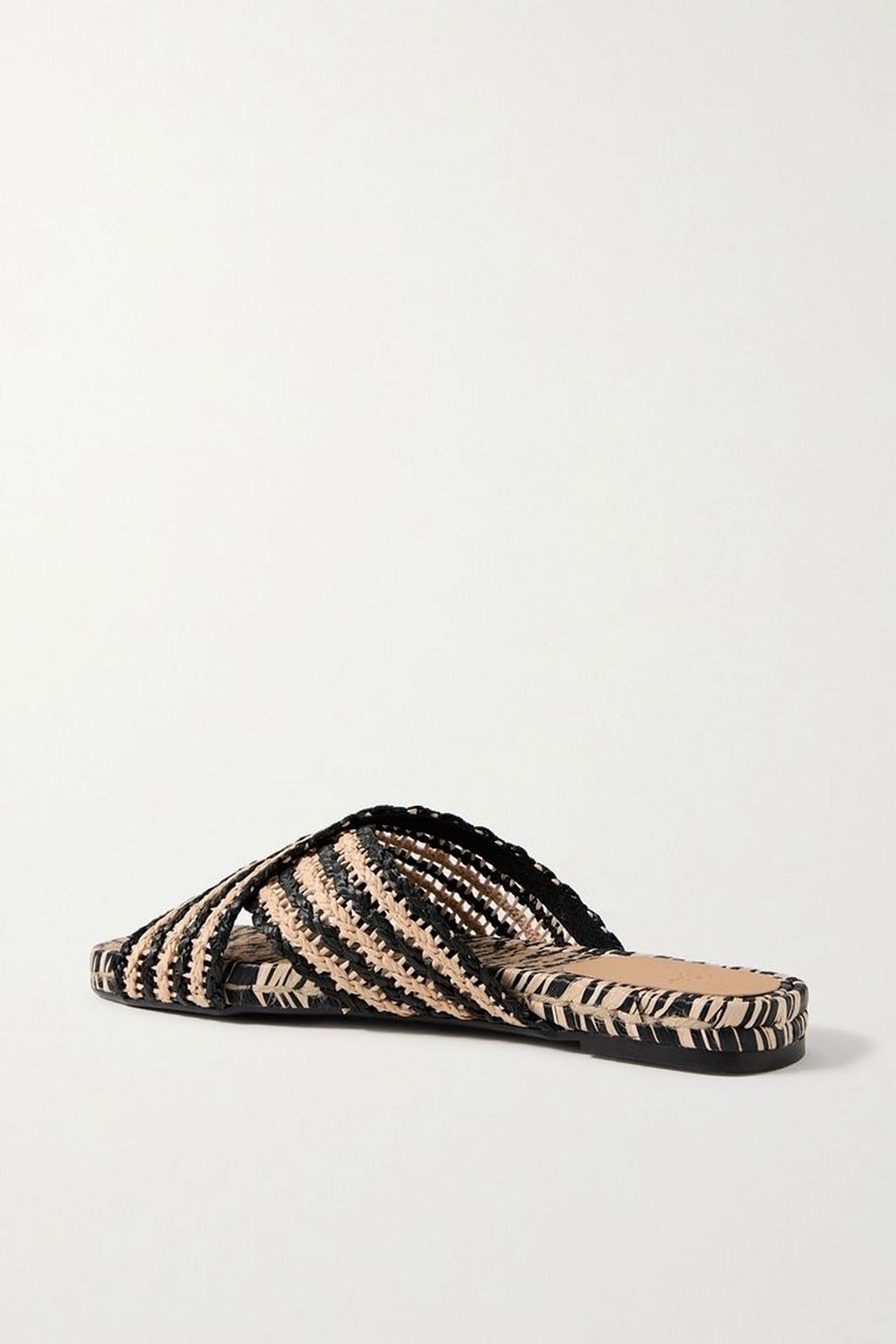 CASTAÑER Pat two-tone raffia slides