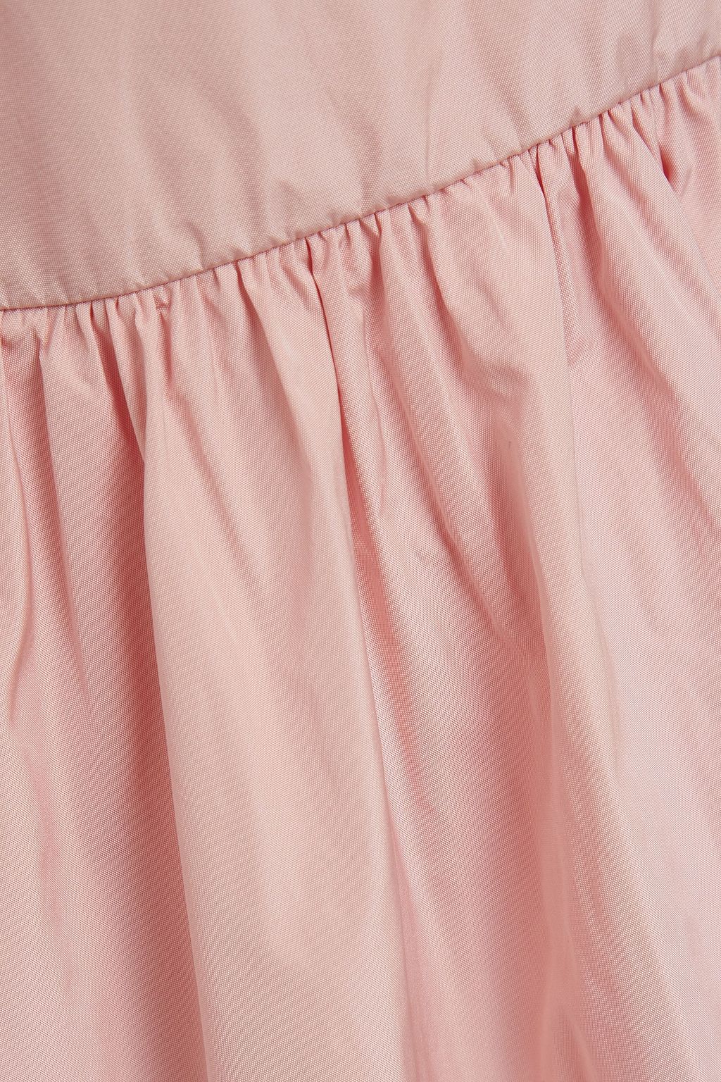 REDVALENTINO فستان قصير من التفتا بتأثير مزموم مزين بفتحات