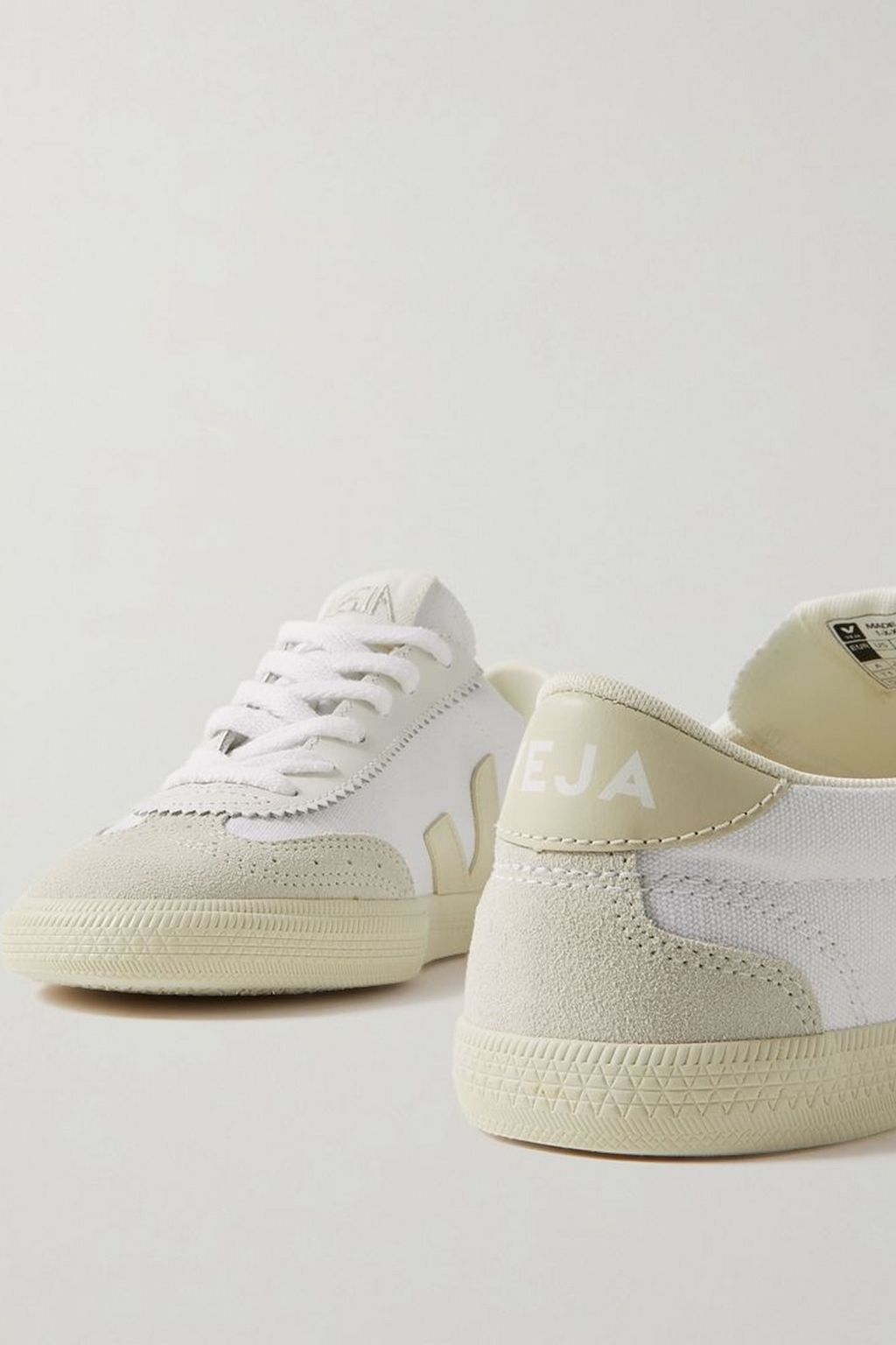 VEJA Volley suede and leather-trimmed cotton-canvas sneakers