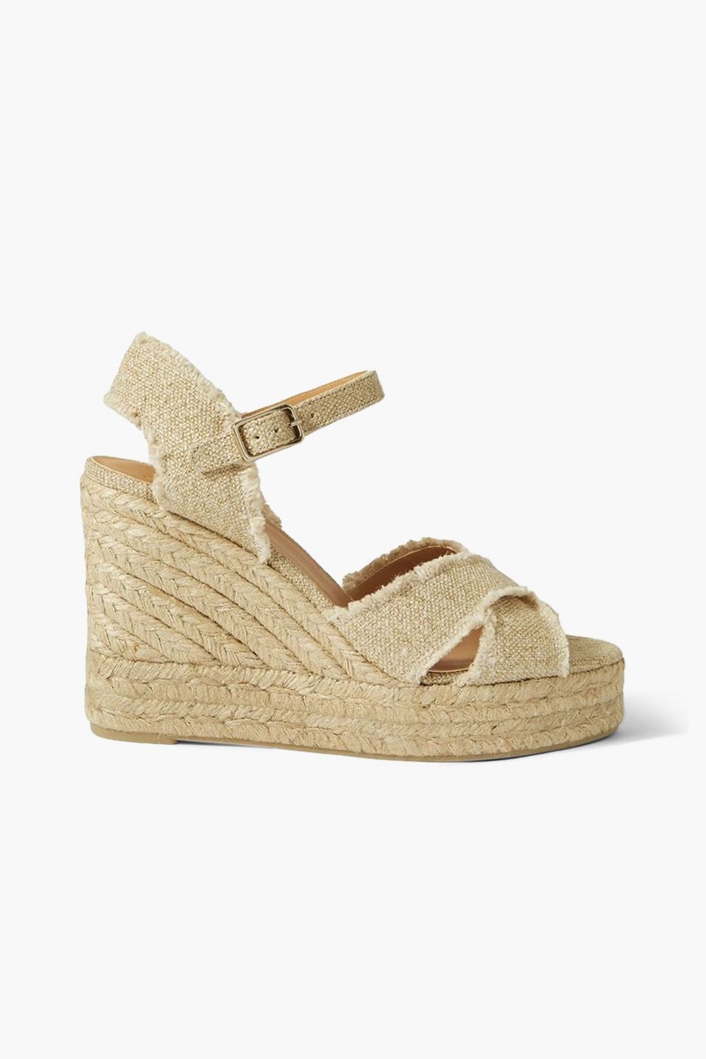 CASTANER Bromelia 100 metallic canvas espadrille wedge sandals THE OUTNET