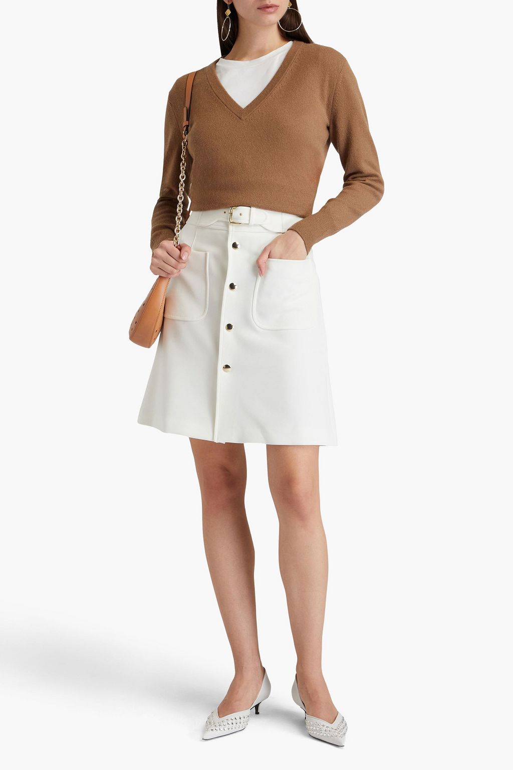 REDVALENTINO تنورة قصيرة من الكريب