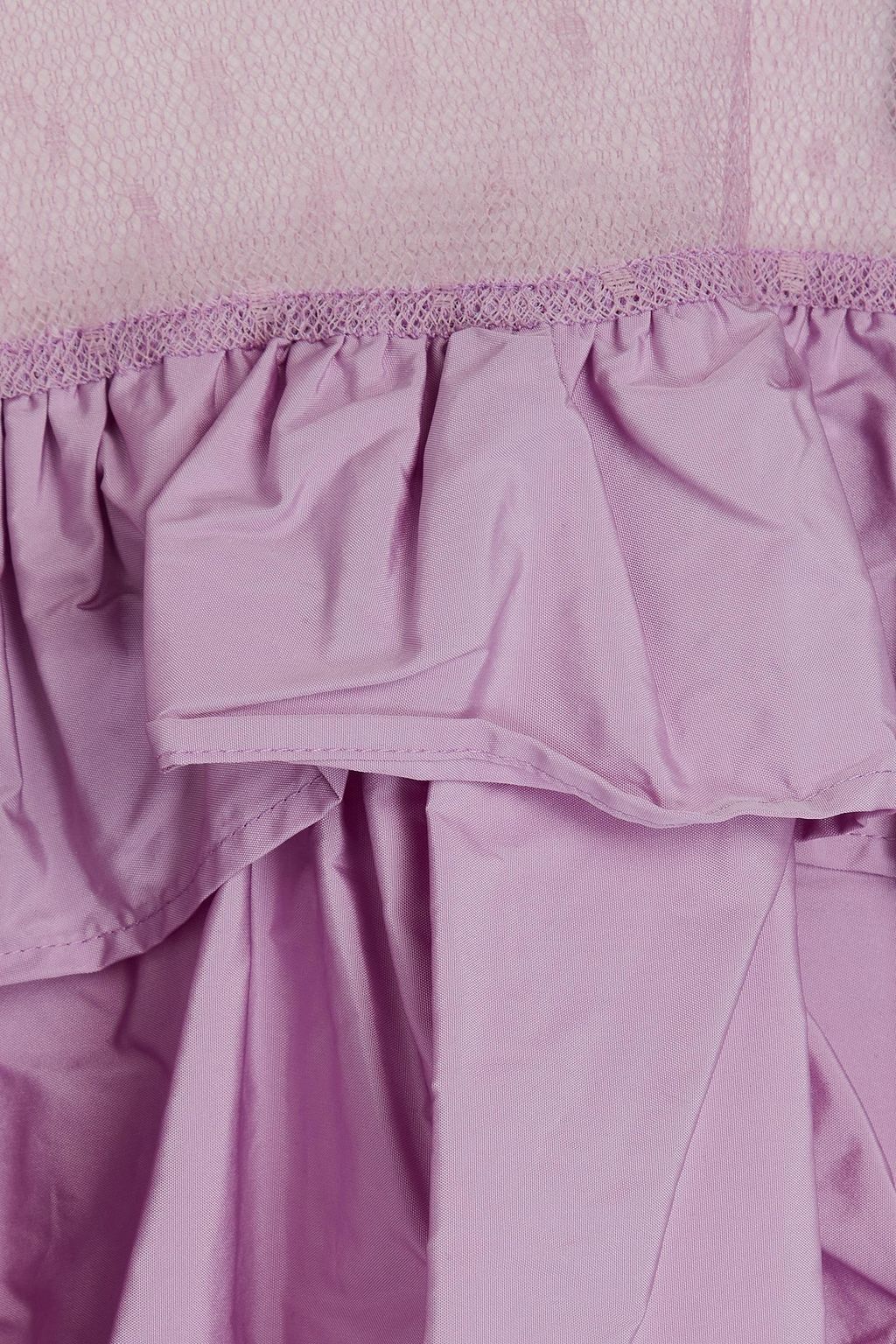 REDVALENTINO بلوزة من قماش التفتا وقماش بوان ديسبري مزينة بكشاكش