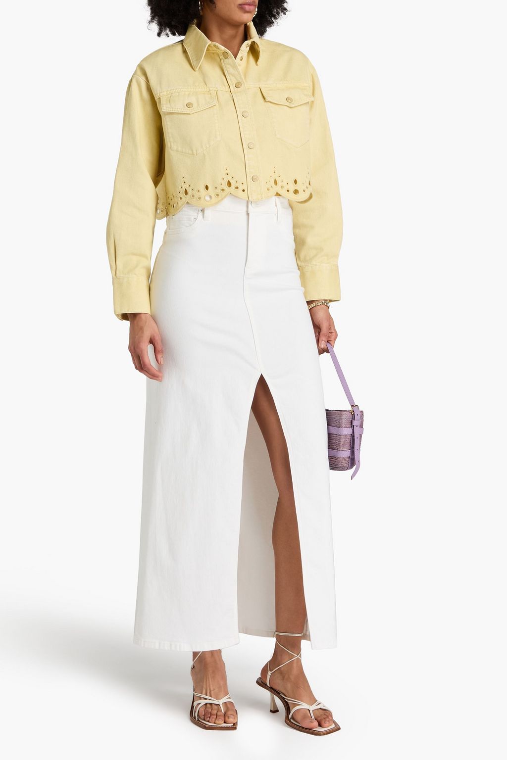 ZIMMERMANN Cropped broderie anglaise cotton jacket