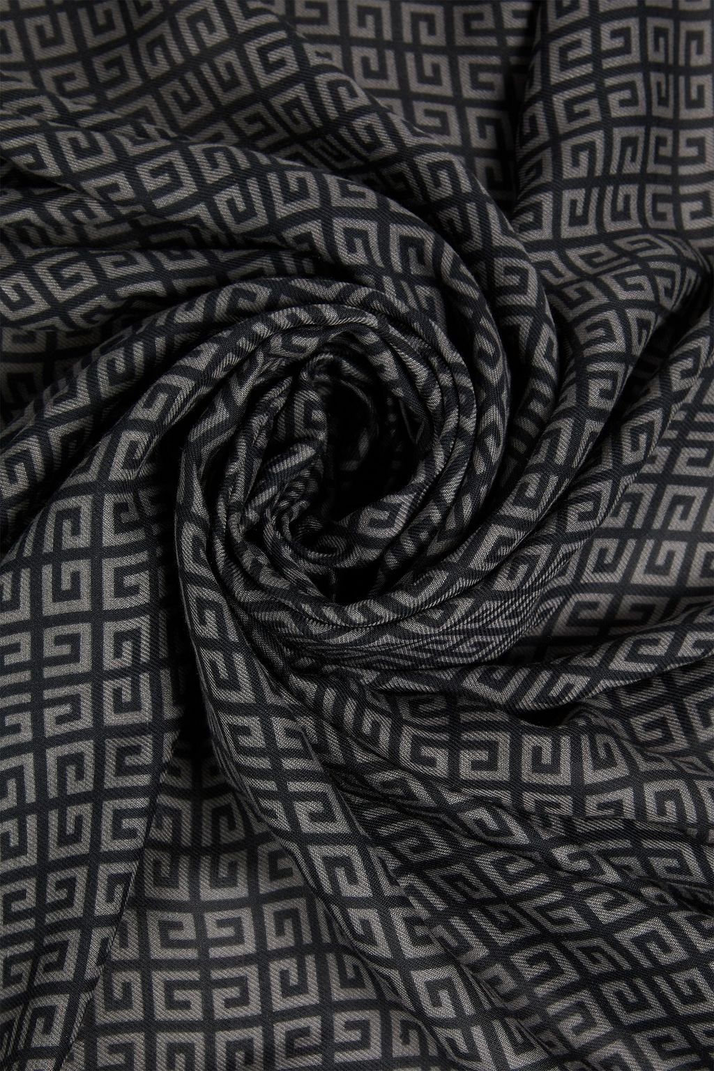 GIVENCHY Fringed logo-print modal and cashmere-blend scarf