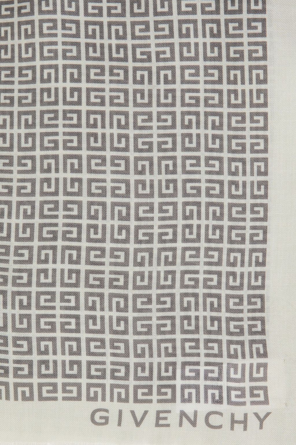 GIVENCHY Fringed logo-print modal and cashmere-blend scarf