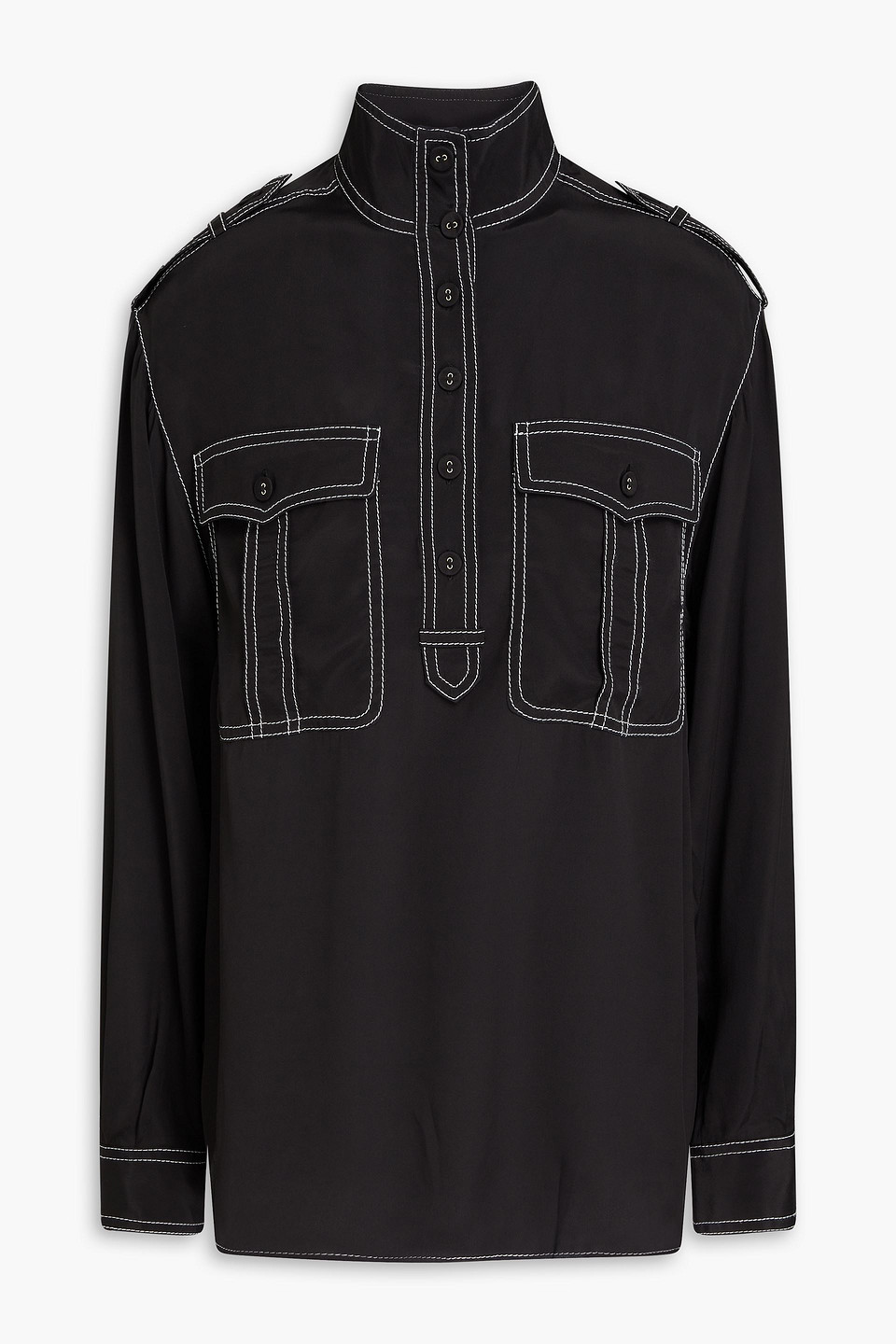 Zimmermann Bluse Aus Satin In Black
