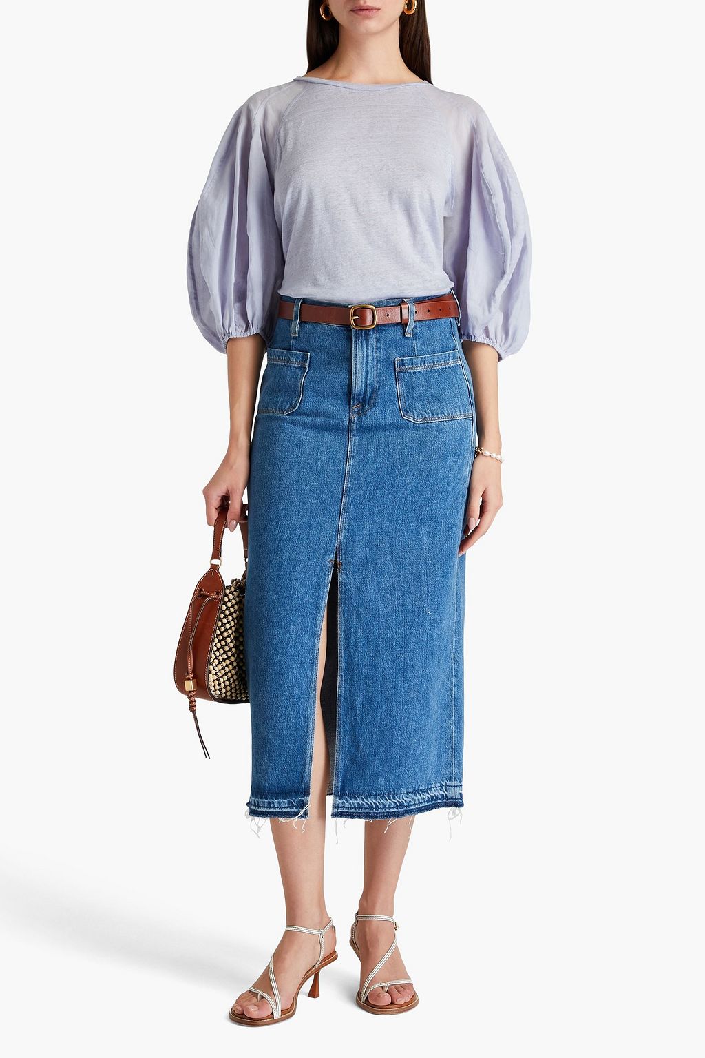 ZIMMERMANN Lantern pintucked linen top