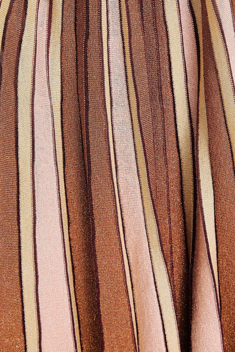Zimmermann Neckholder-oberteil Aus Strick Mit Metallic-effekt Und Streifen In Hellbraun