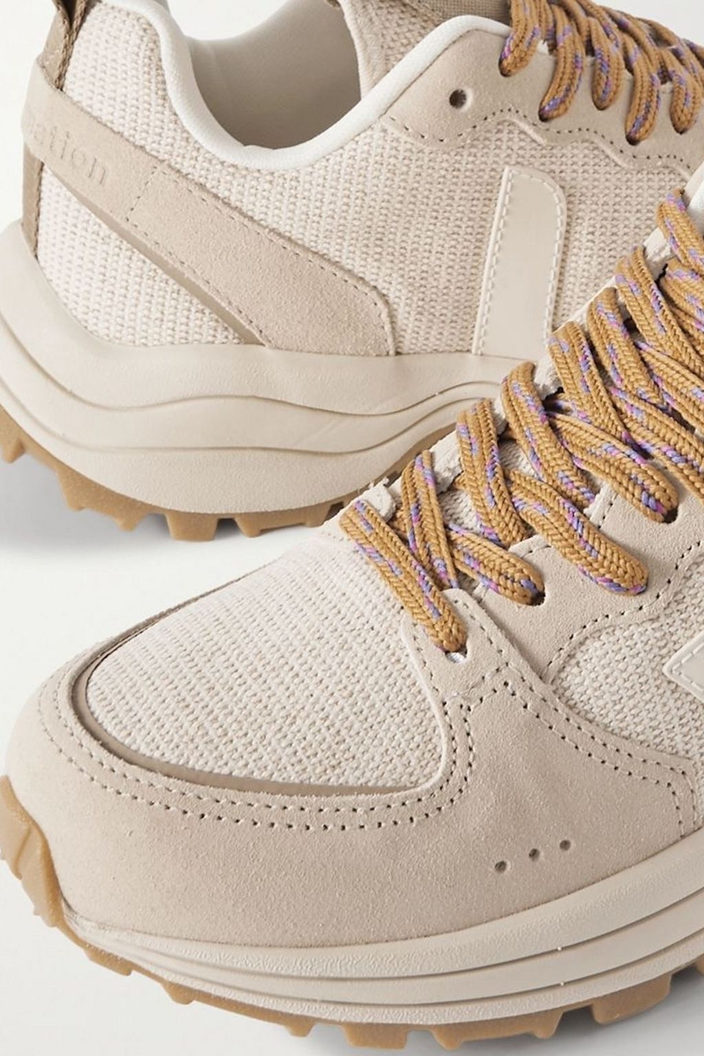 VEJA + Reformation Venturi mesh and suede sneakers