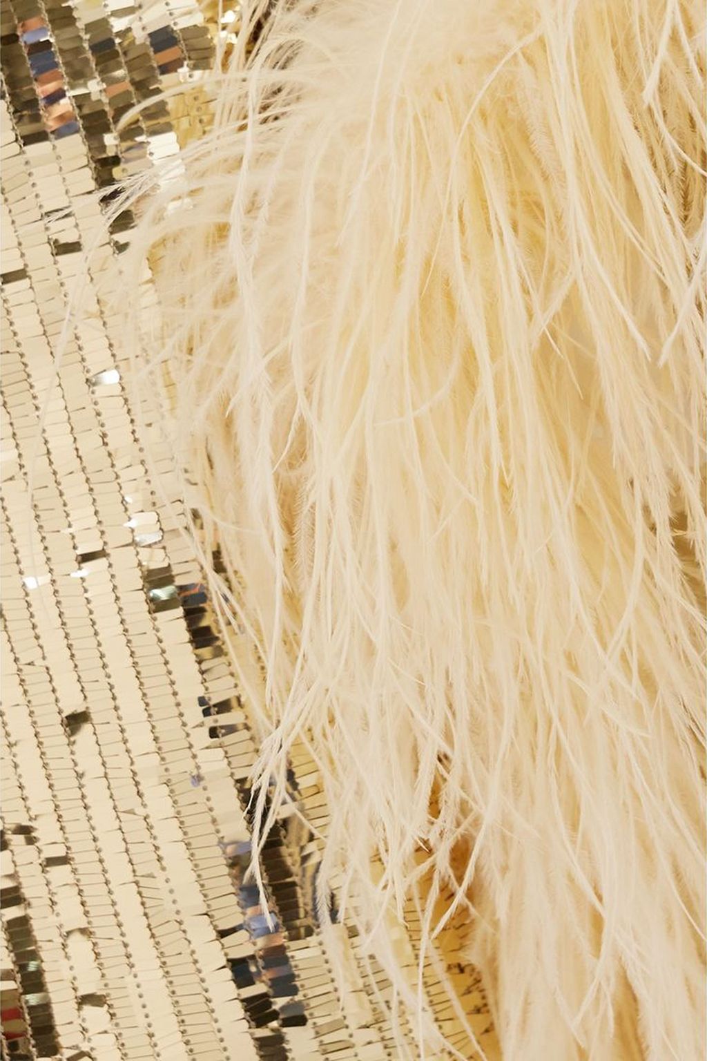 TALLER MARMO Del Rio Disco feather-trimmed sequined tulle mini dress