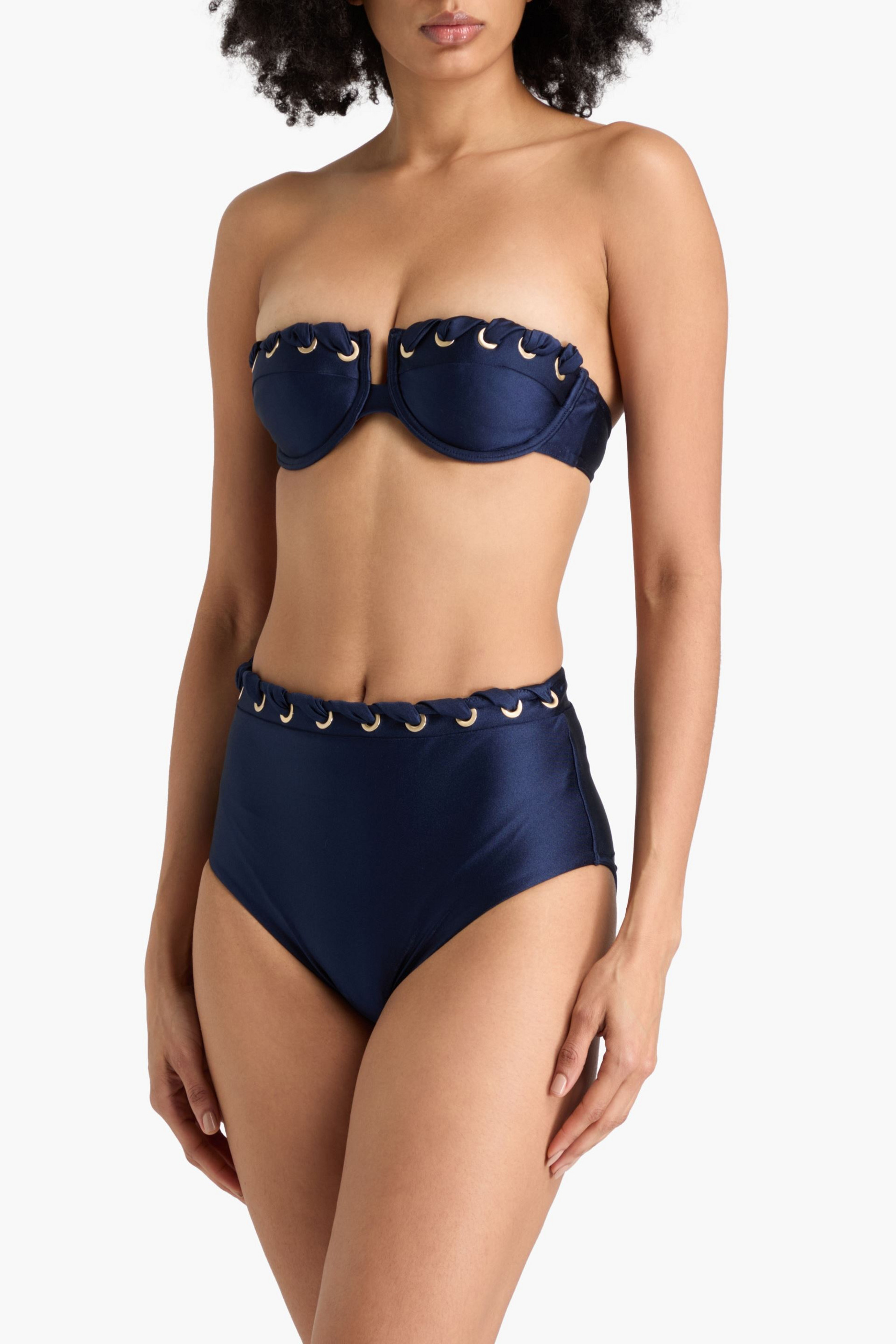 Zimmermann Whipstitched bandeau bikini top