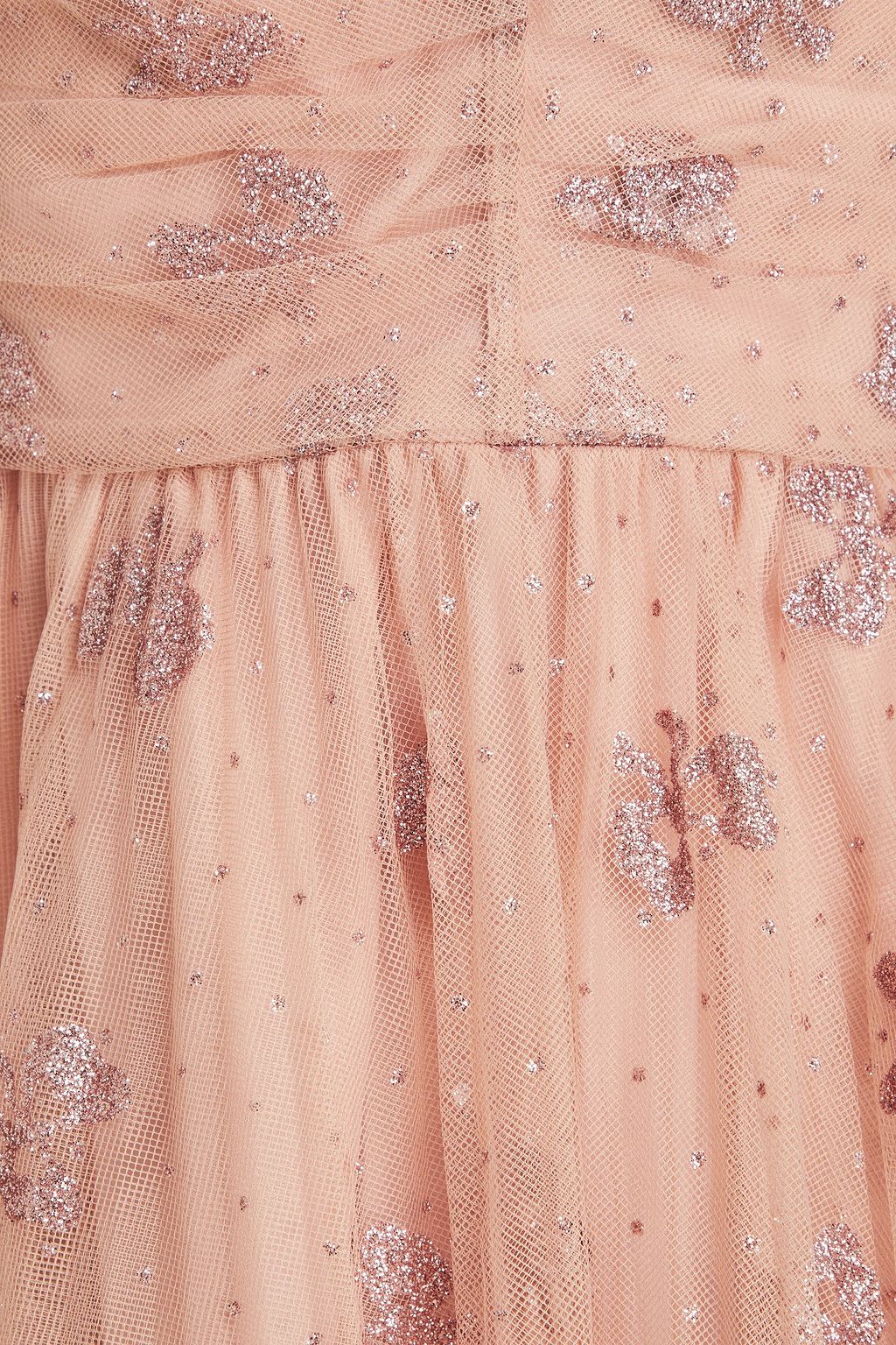 REDVALENTINO 글리터 디테일 튤 미니 드레스