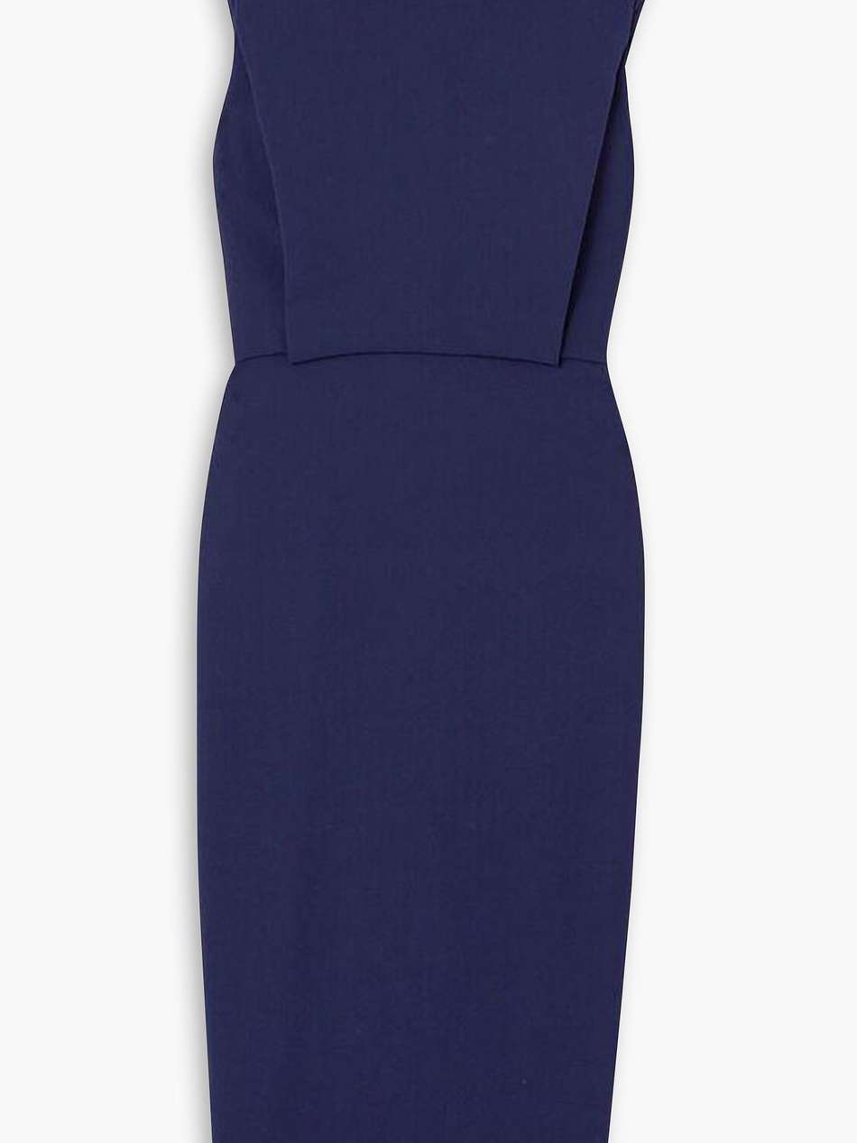 draped cady midi dress