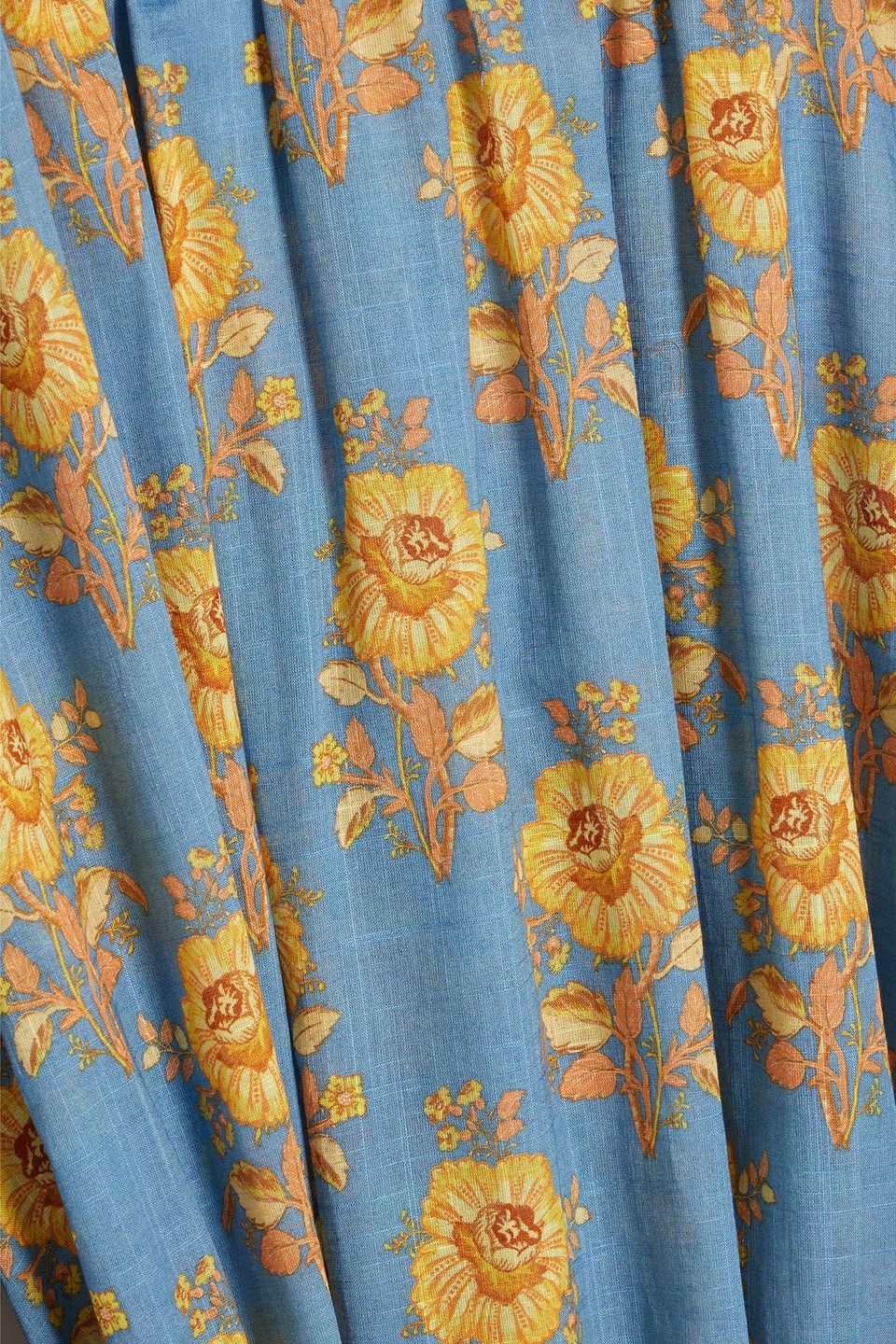 Zimmermann Belted Ruffled Floral-print Cotton-voile Maxi Dress In Blue