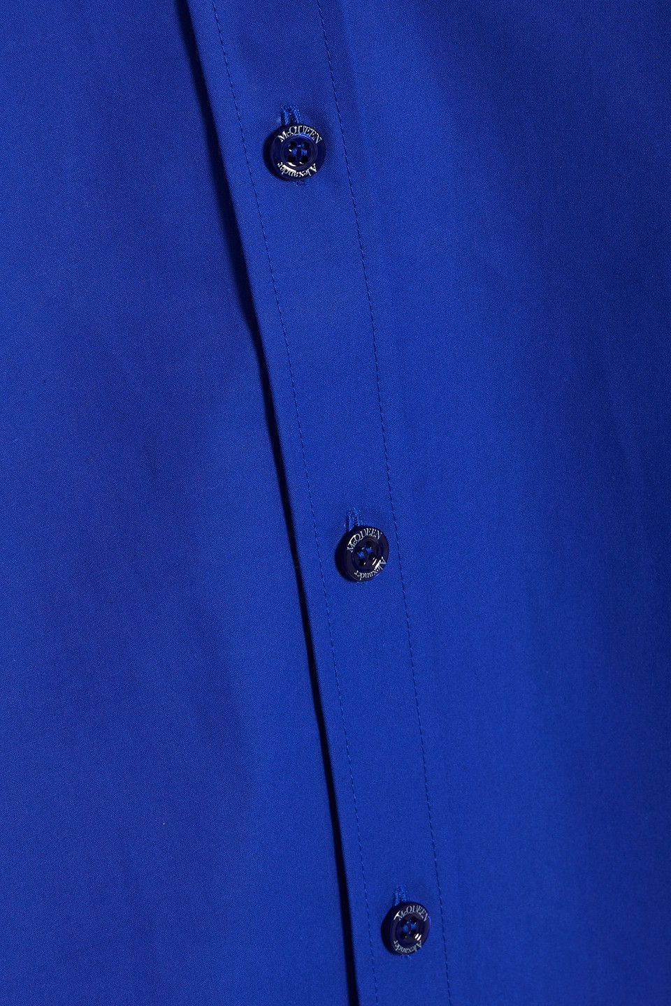 Alexander Mcqueen Cotton-poplin Shirt In Bright Blue