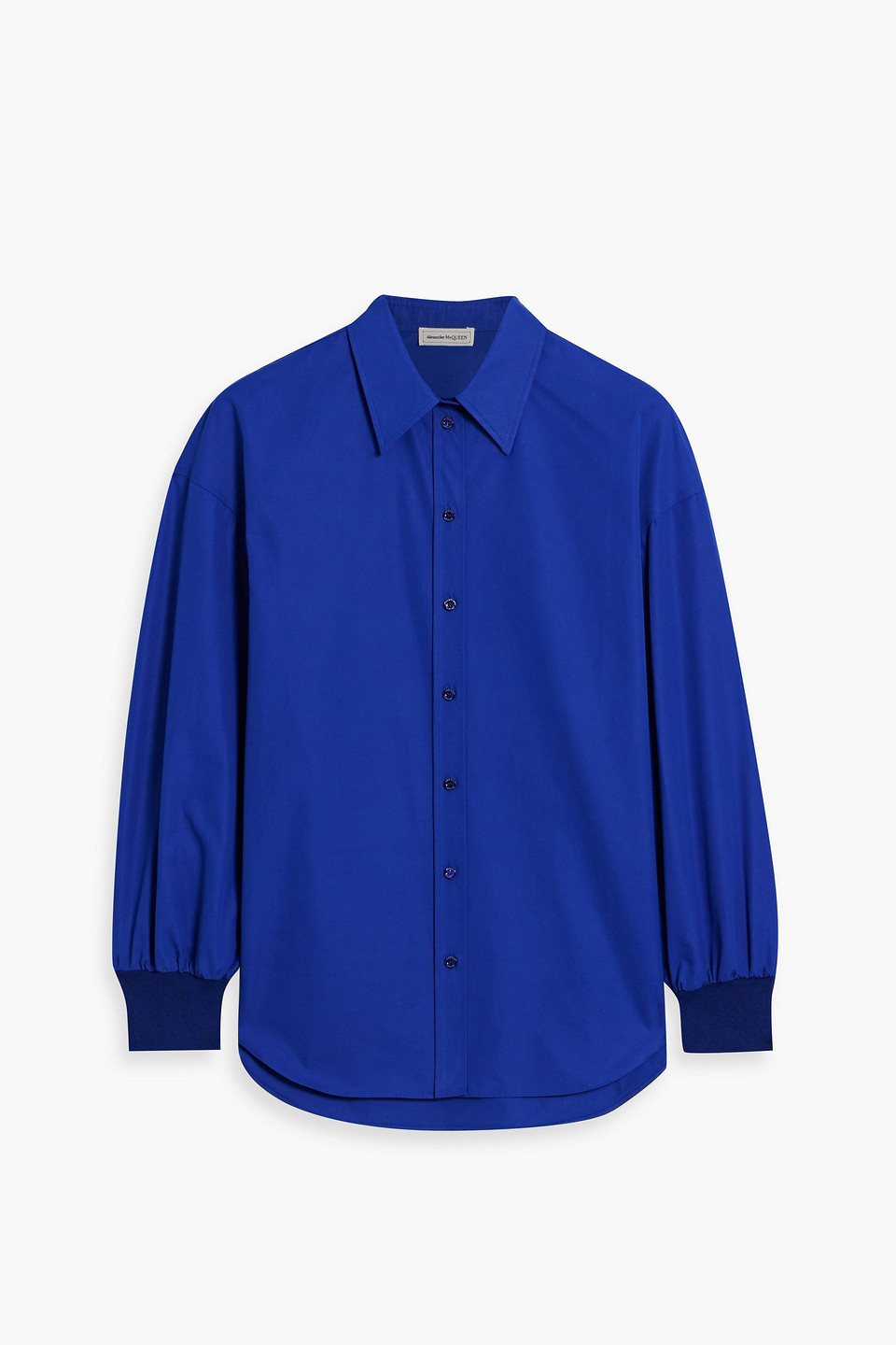 Alexander Mcqueen Cotton-poplin Shirt In Blue