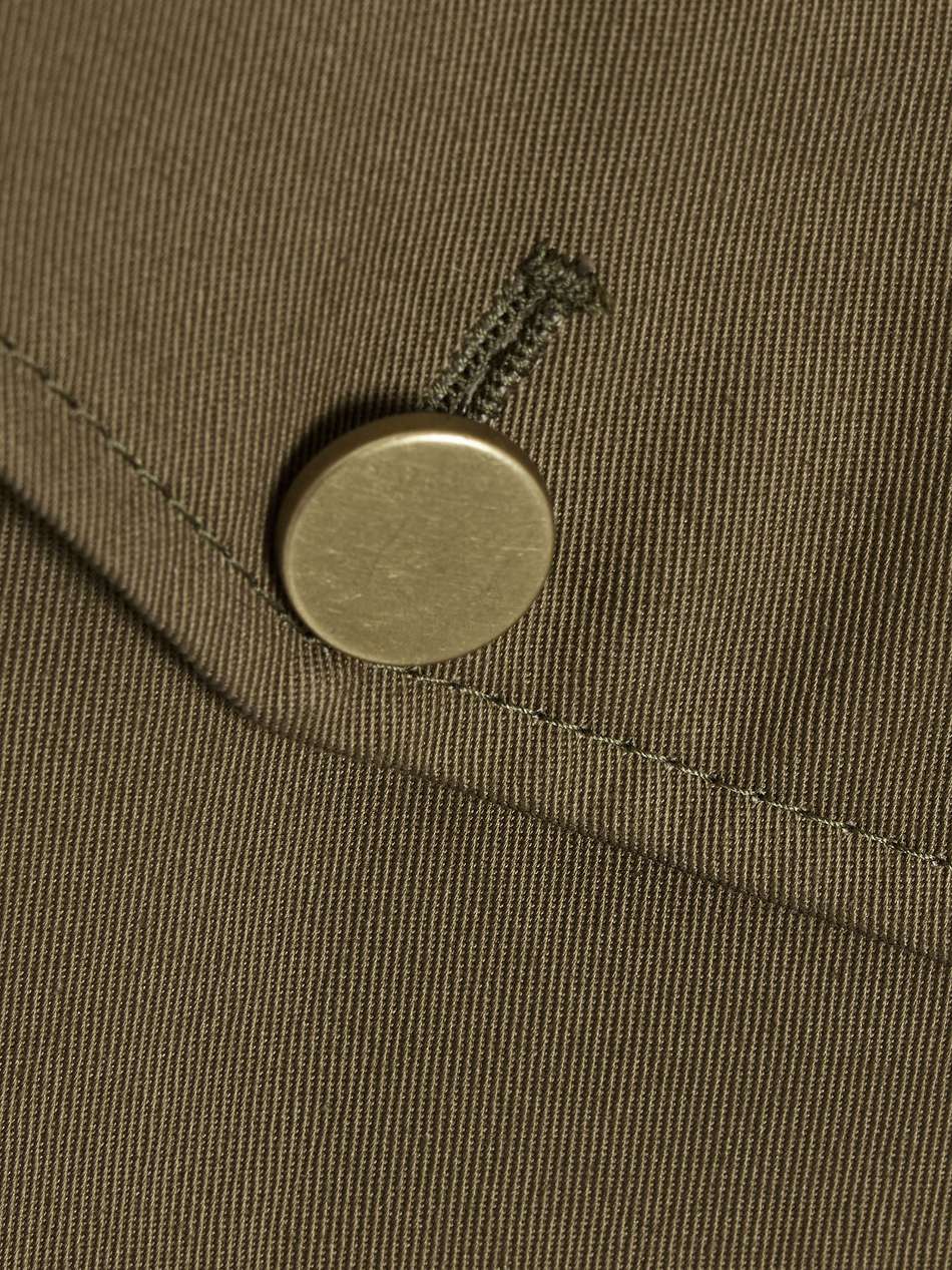 cotton-twill midi dress