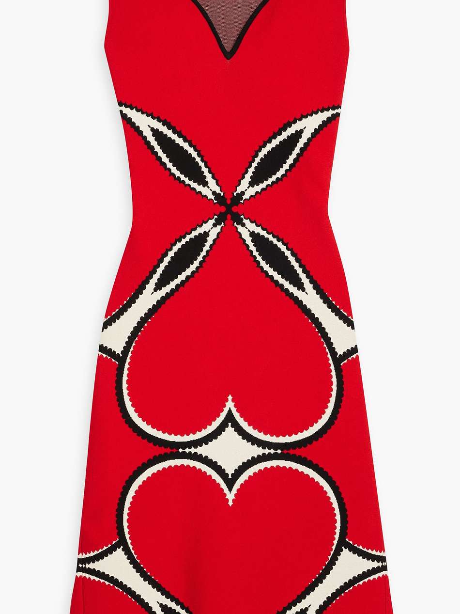 jacquard-knit dress