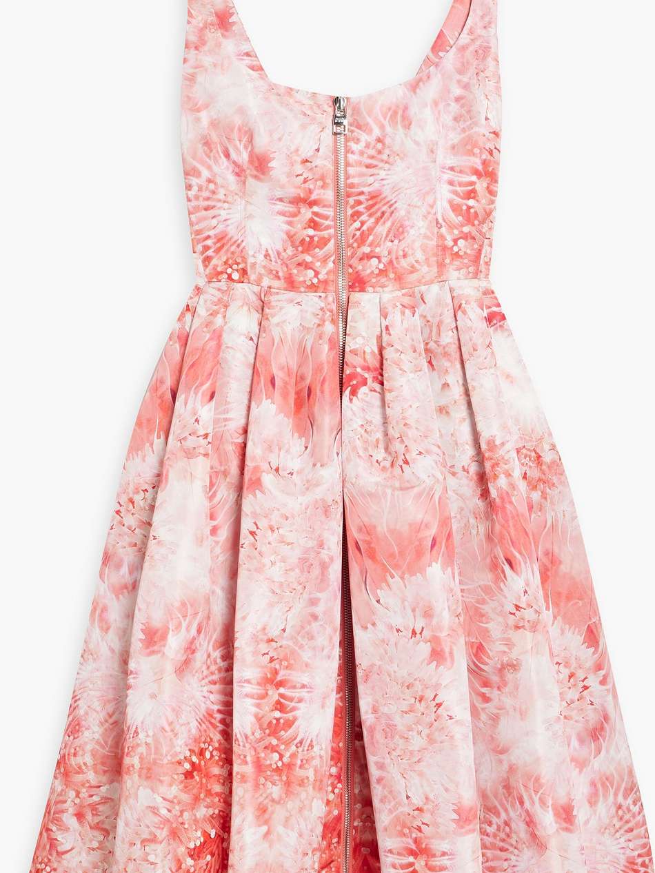 printed faille mini dress
