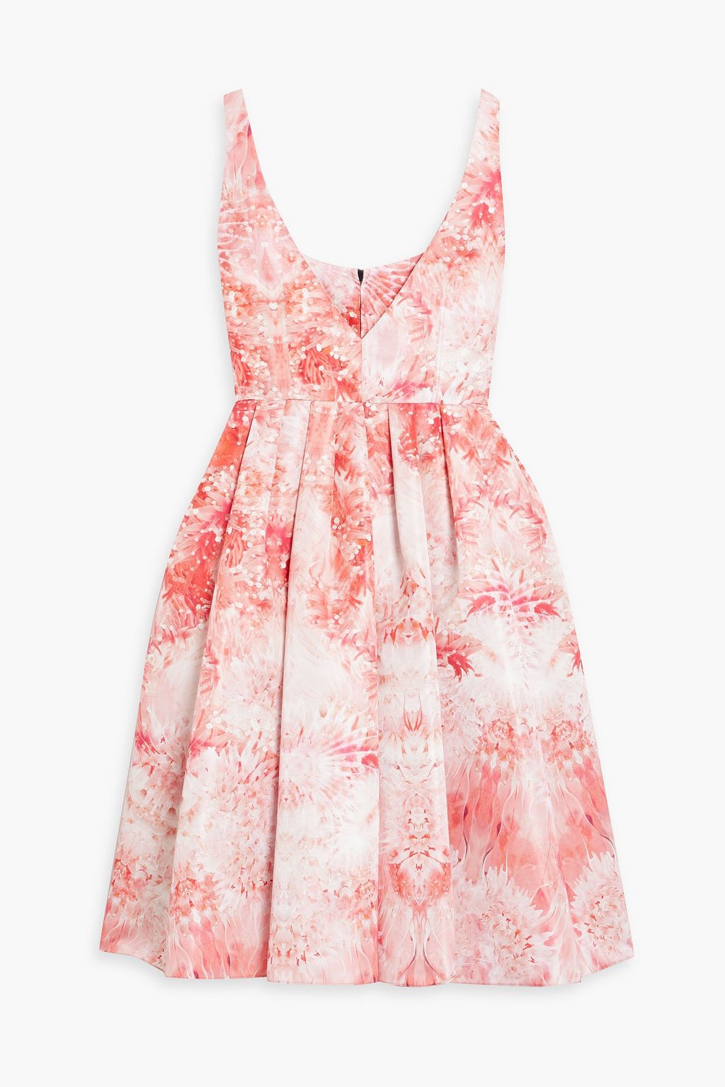 MCQUEEN Printed faille mini dress