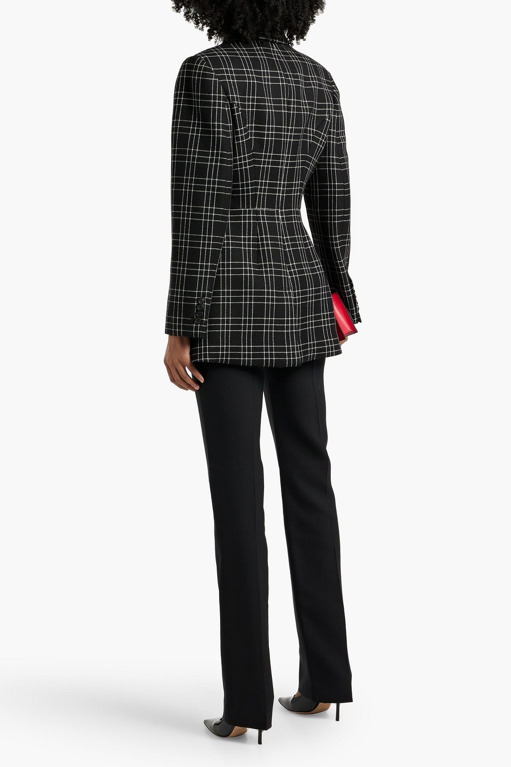 MCQUEEN Checked wool-twill blazer