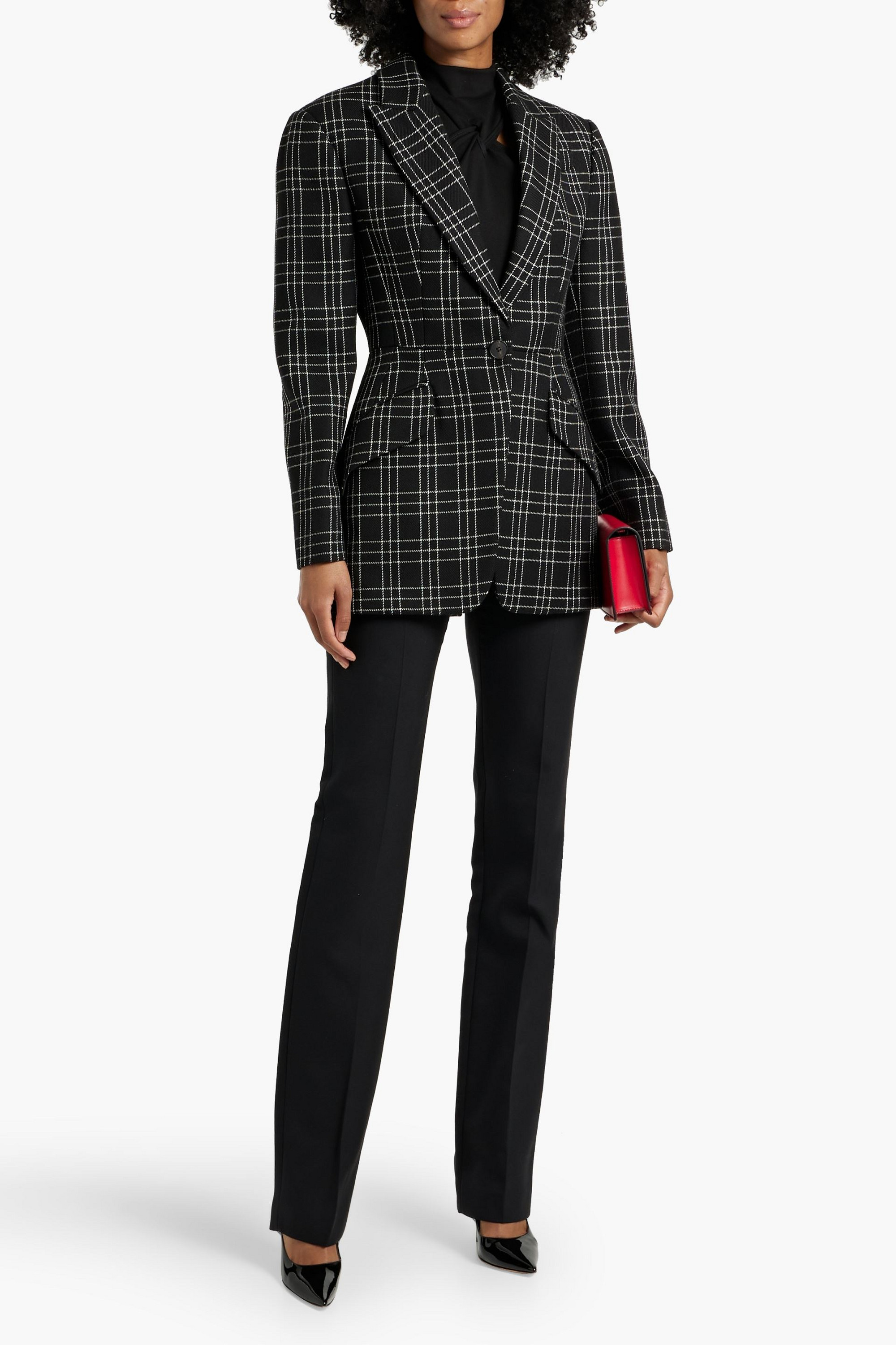 McQueen Checked wool-twill blazer