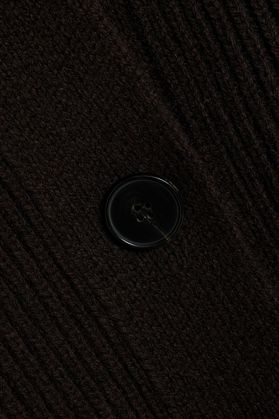 Alexander Mcqueen Ribbed Wool And Cashmere-blend Coat In Dark Brown