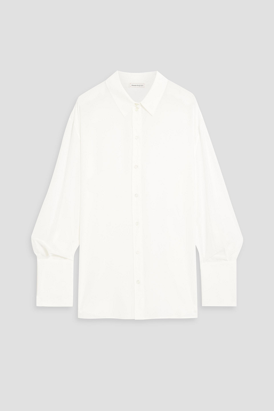 Alexander Mcqueen Silk Crepe De Chine Shirt In White