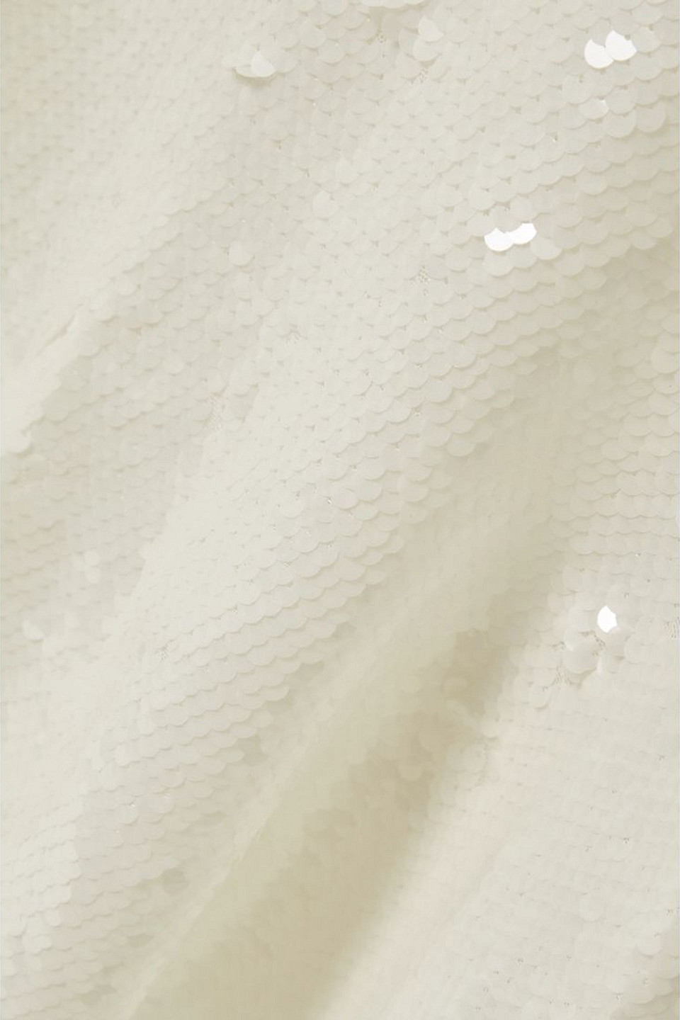 SELF-PORTRAIT RUFFLED SEQUINED STRETCH-TULLE MIDI DRESS