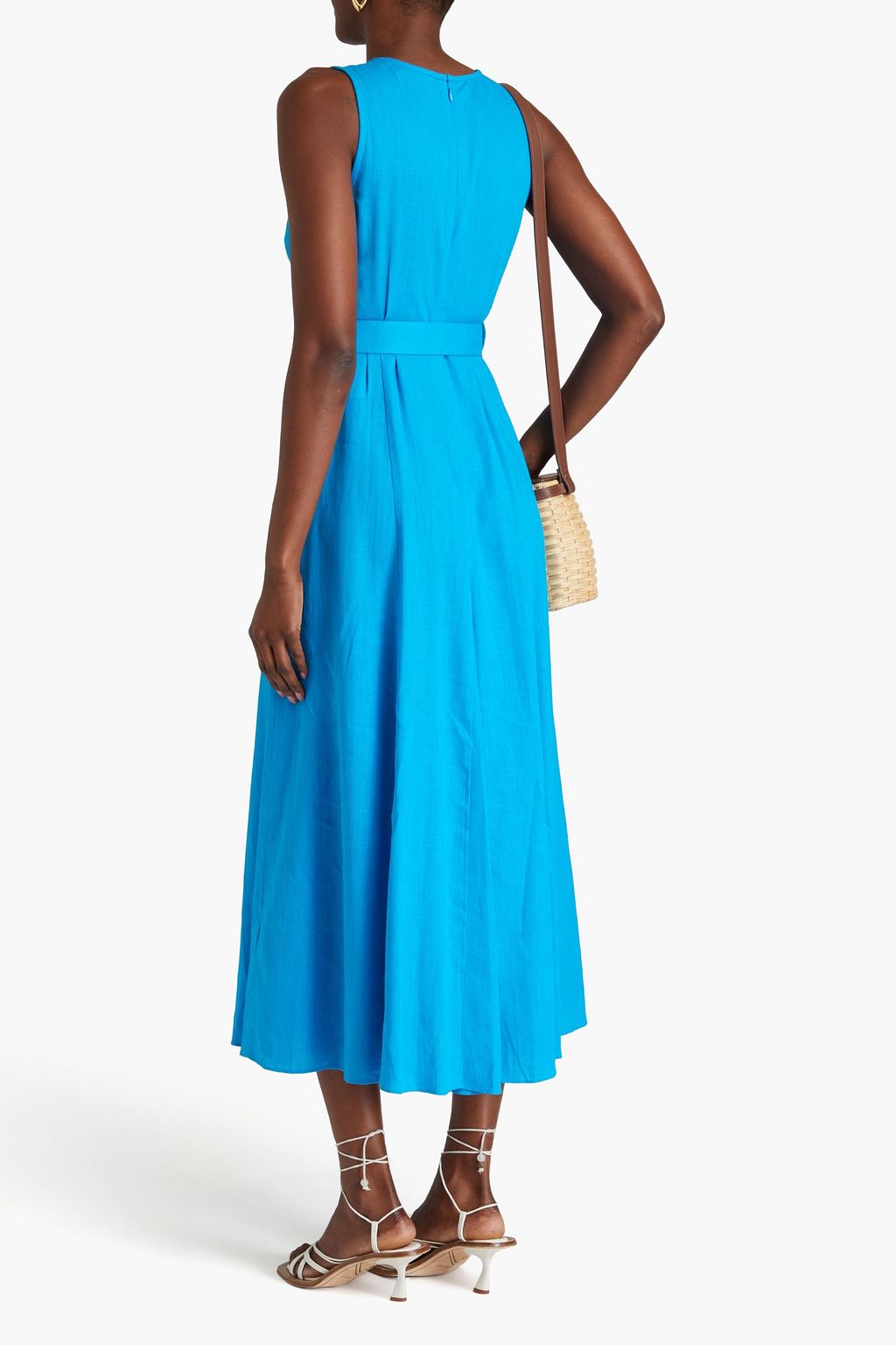 DIANE VON FURSTENBERG Elliot Midikleid aus Webstoff mit Flammgarneffekt und Gürtel