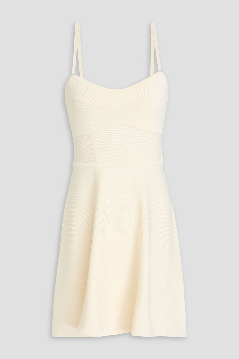 zimmermann - stretch-knit mini dress - white - 2